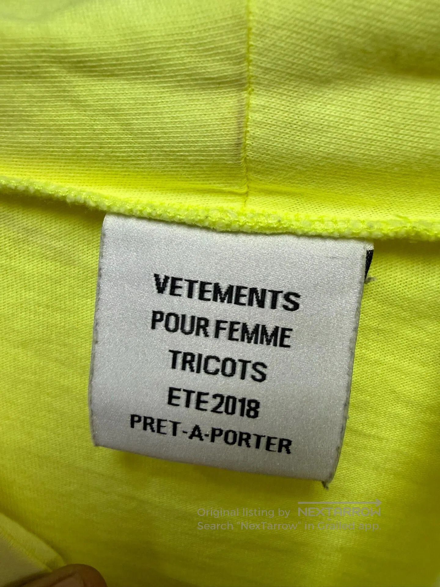 Vetements Vetements Fluorescent Yellow Hoodie M. Size US M / EU 48-50 / 2 - 4 Thumbnail