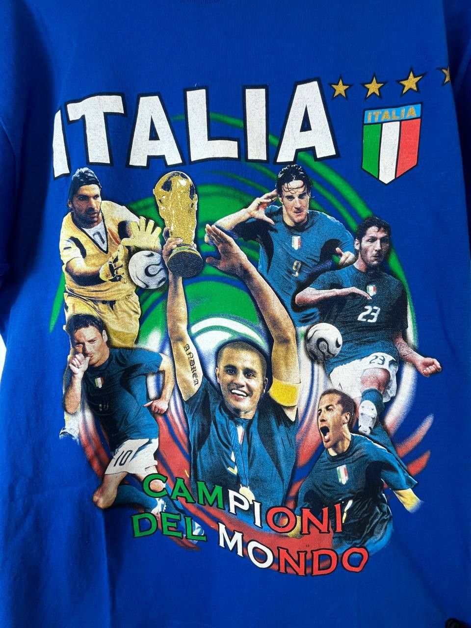 Fruit Of The Loom ITALY 2006 WORLD CUP CHAMPIONS T-SHIRT AZZURRI Sz L Size US L / EU 52-54 / 3 - 2 Thumbnail