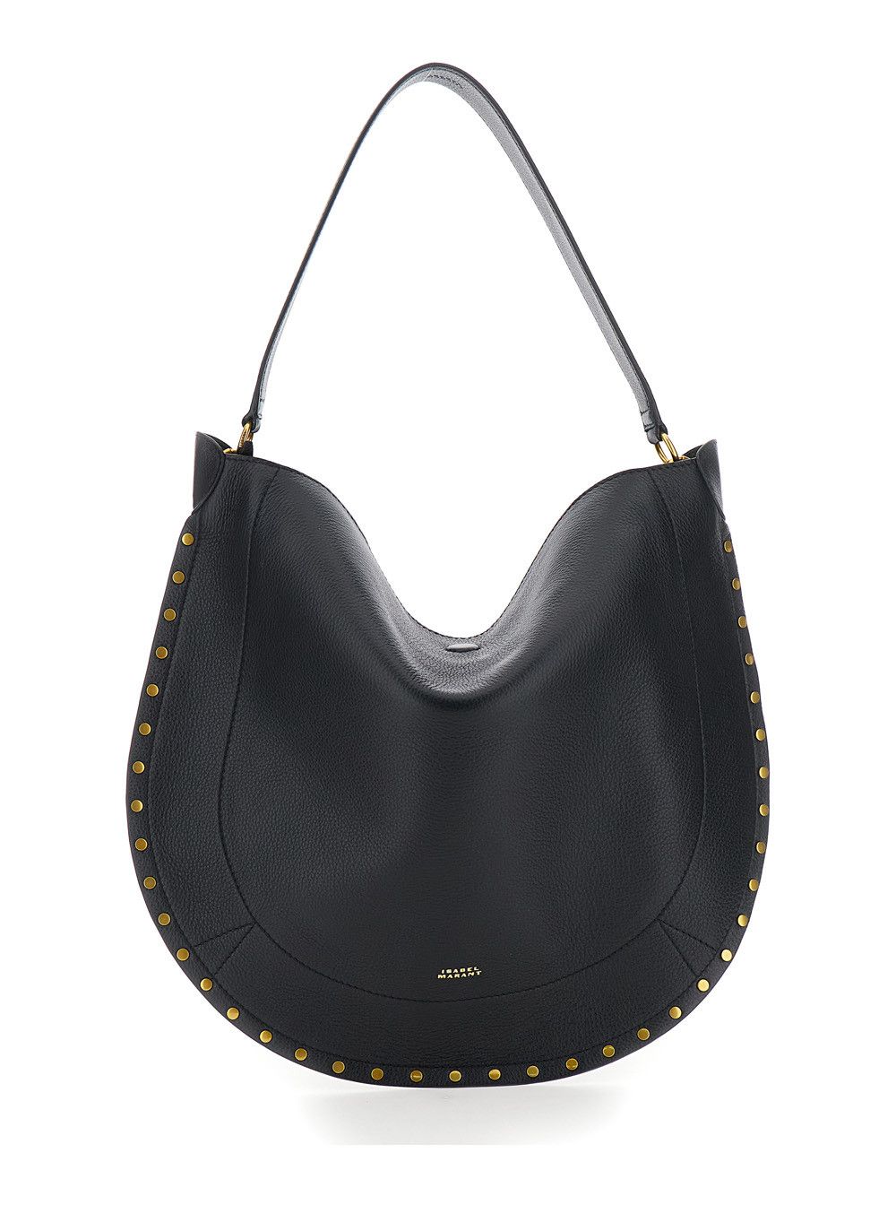 Isabel Marant Shoulder Bag 'Oskan Hobo' with Studded Profile in Black Leather for Women Size ONE SIZE - 1 Thumbnail
