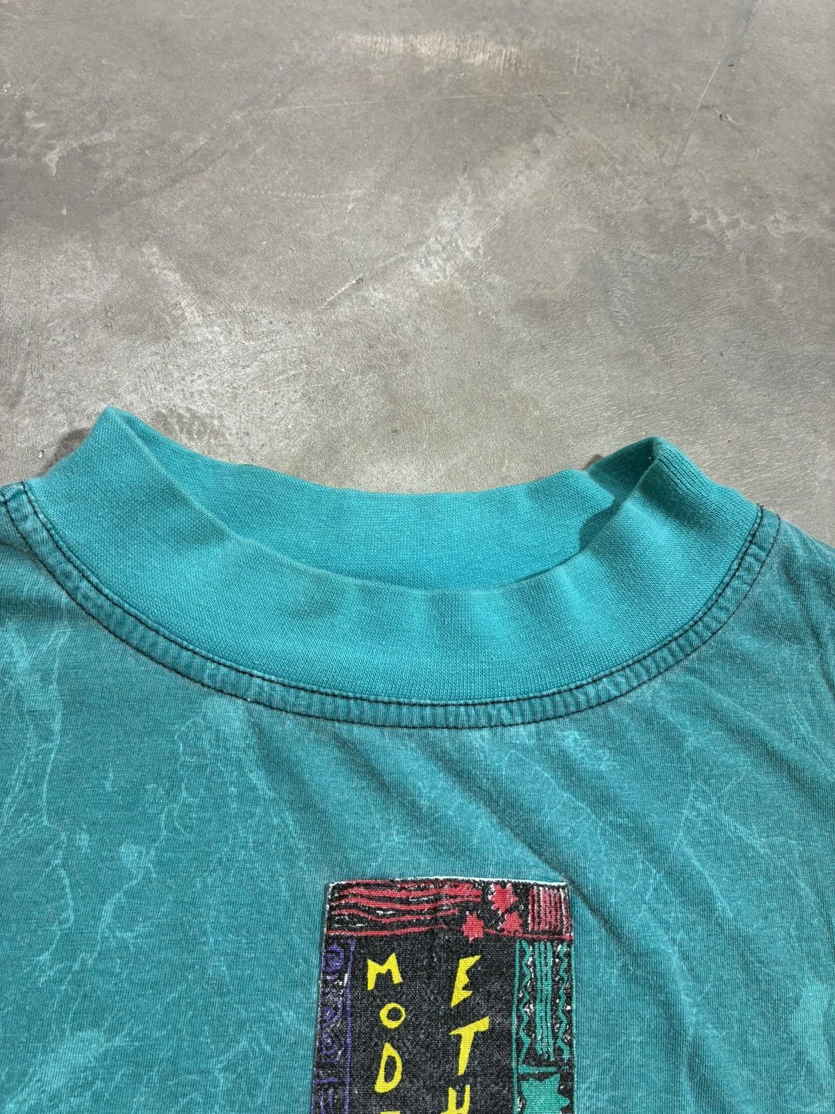 Adidas Vintage Adidas Take Off Ethnic Mineral Wash T Shirt Teal 90s Size US M / EU 48-50 / 2 - 10 Thumbnail