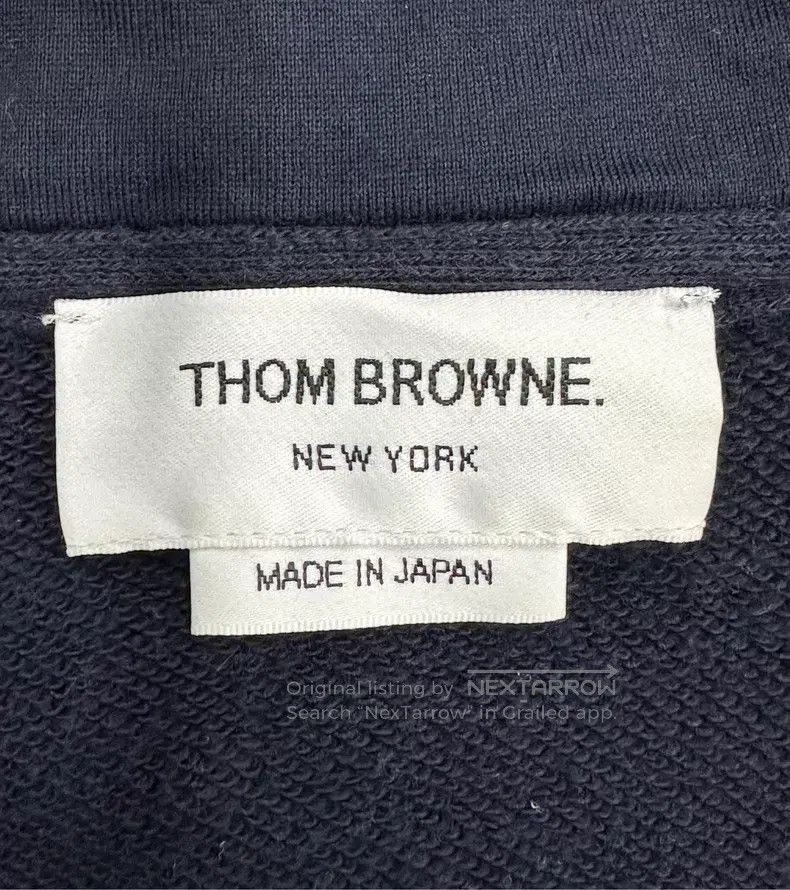 Thom Browne Thom Browne Navy Blue Striped Four Bar Zip Hooded Sweatshi Size US S / EU 44-46 / 1 - 4 Thumbnail