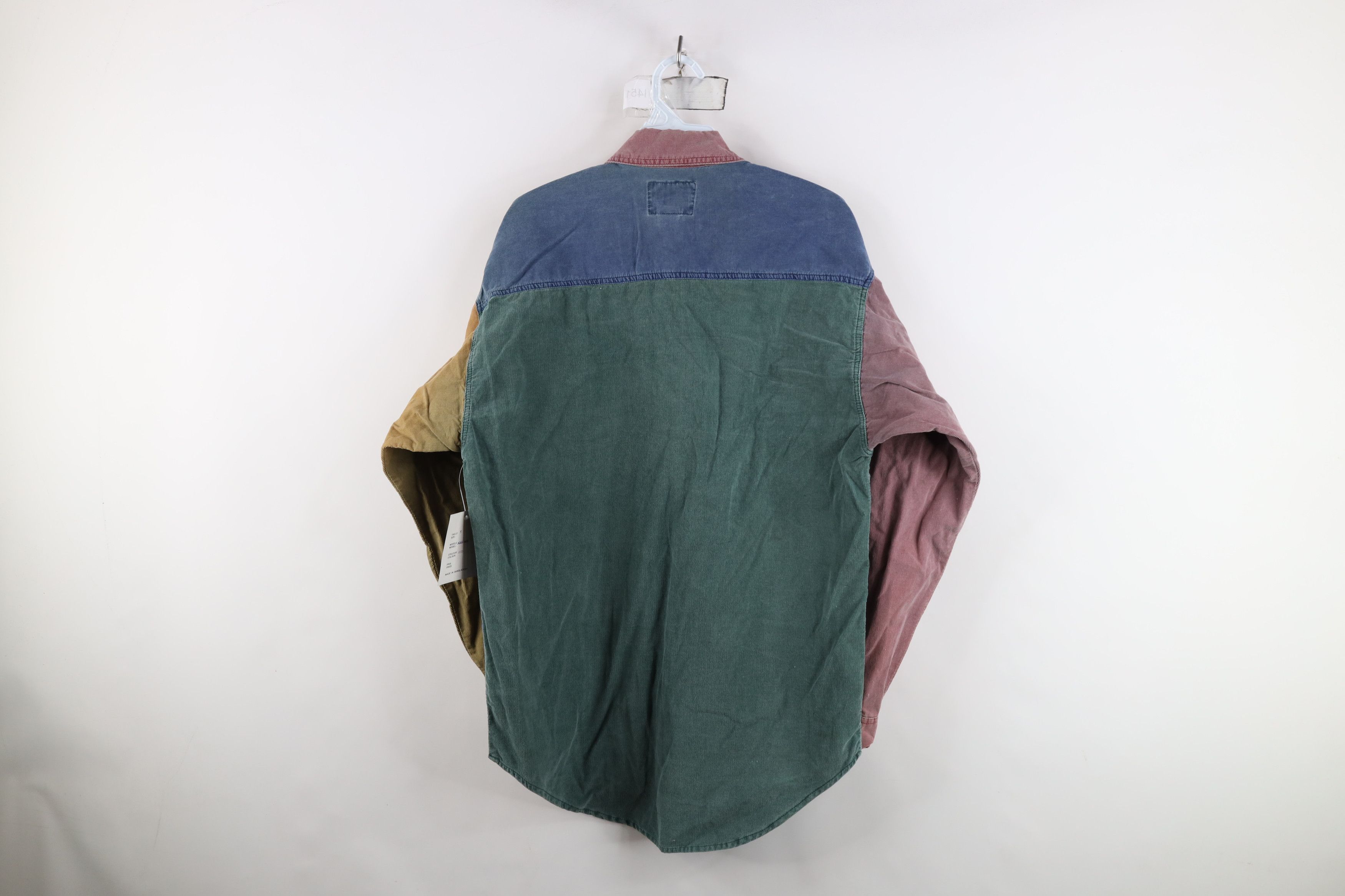 Vintage Deadstock Vintage 90s Streetwear Block Corduroy Button Shirt Size S / US 4 / IT 40 - 14 Thumbnail
