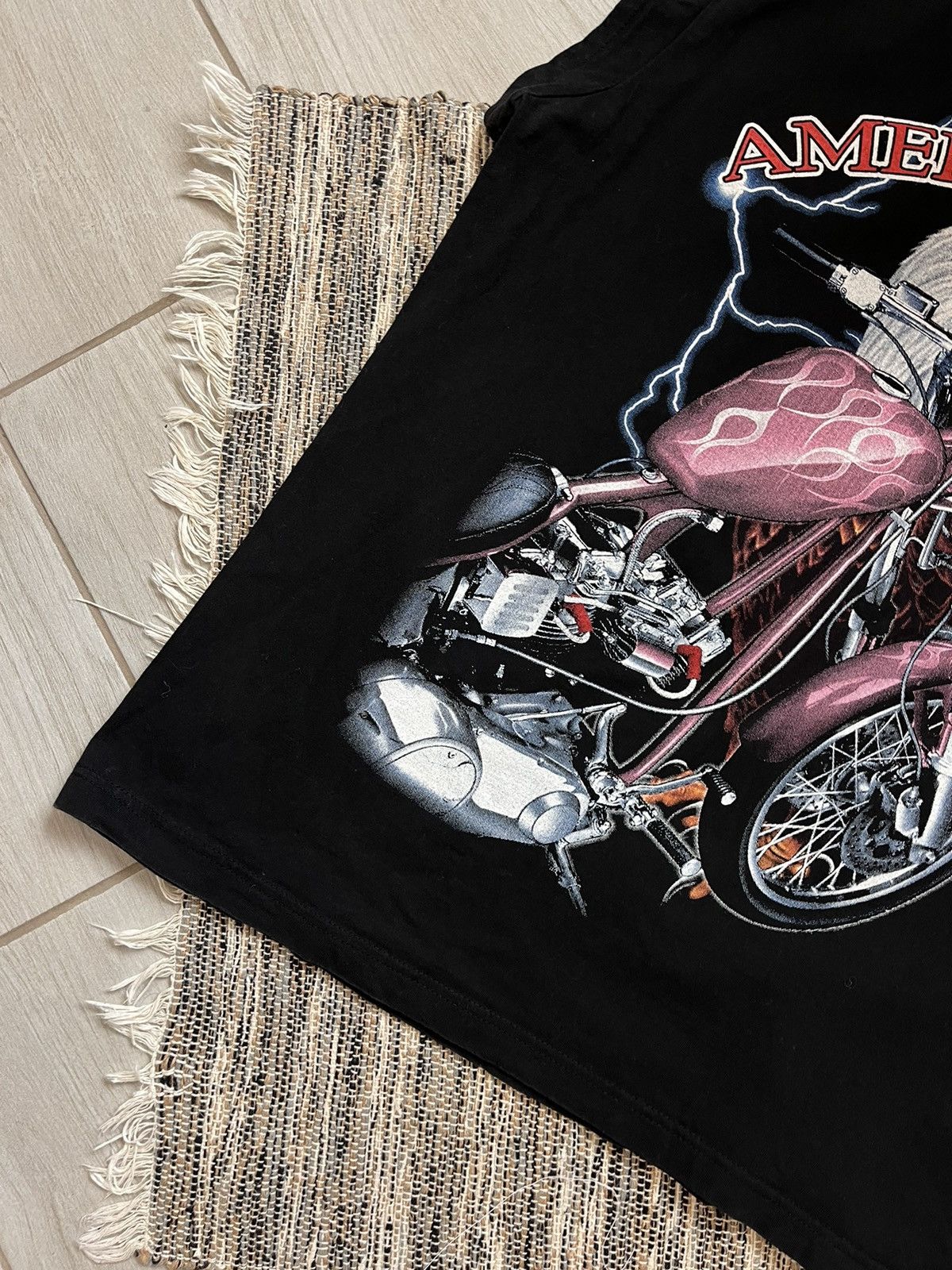 Harley Davidson × Vintage Vintage American Steel T shirt rock style short sleeves Size US L / EU 52-54 / 3 - 7 Thumbnail