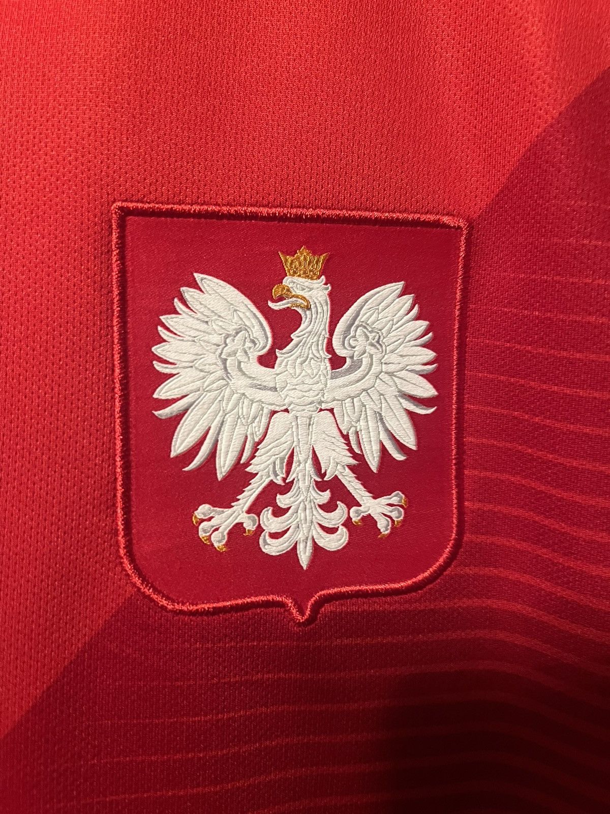 Nike Nike Poland 2018 Authentic Red Jersey Sz L Size US L / EU 52-54 / 3 - 3 Thumbnail