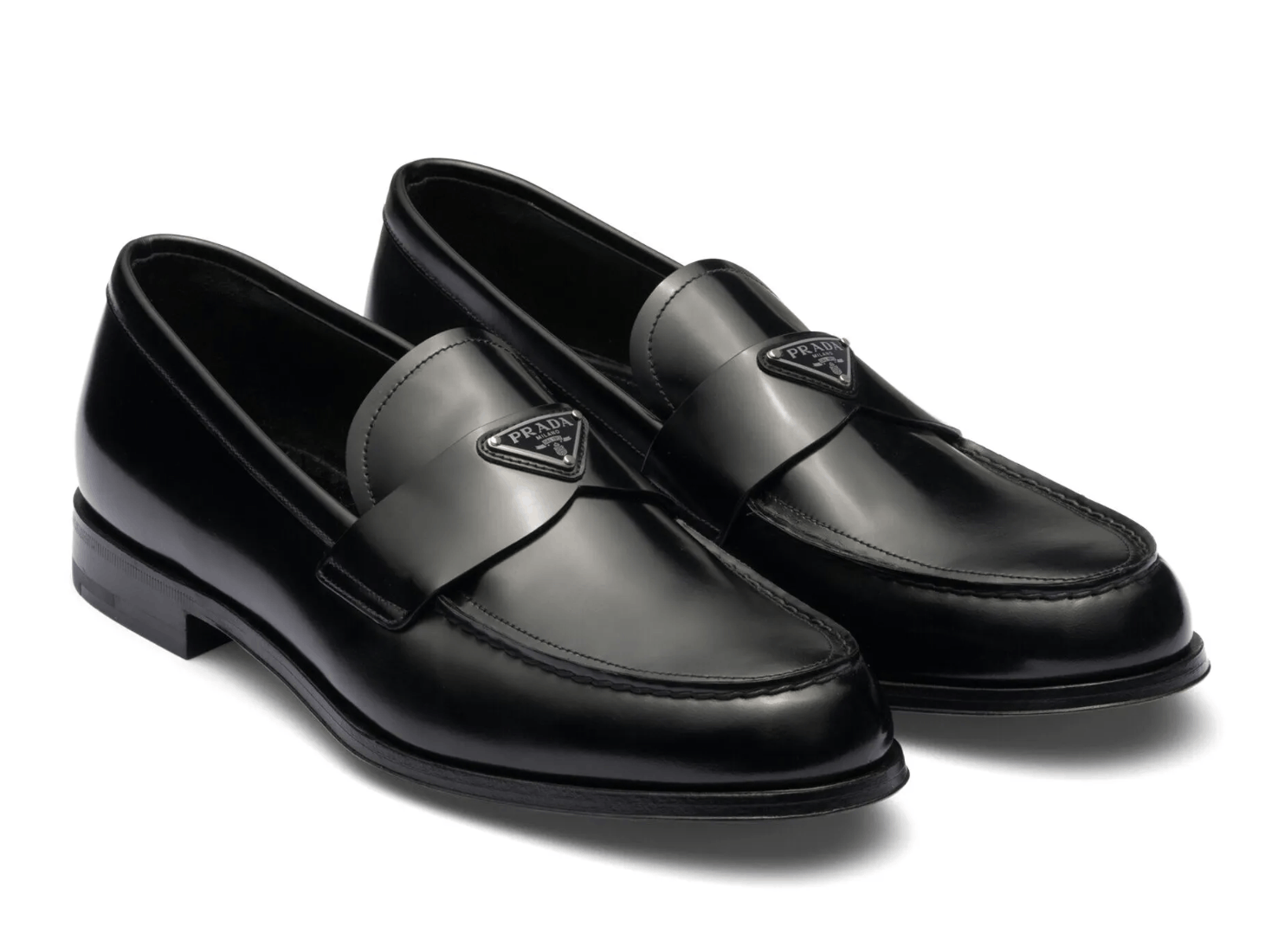 Prada Prada Leather Logo Classic Loafer Slip On Flat UK 12 US 13 Size US 13 / EU 46 - 1 Thumbnail