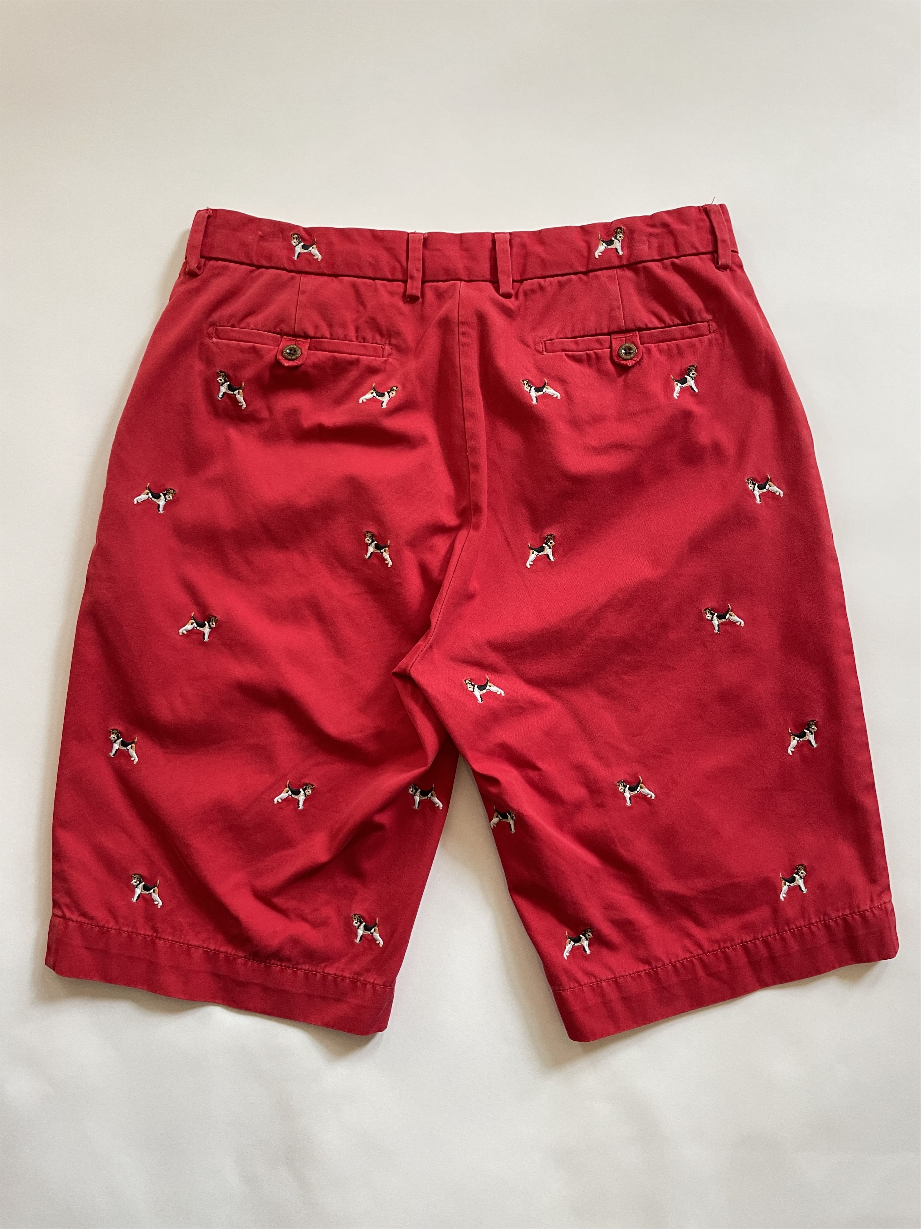 Polo Ralph Lauren × Vintage 1990s 2000s Polo by Ralph Lauren Embroidered Dog Shorts Size US 35 - 3 Thumbnail