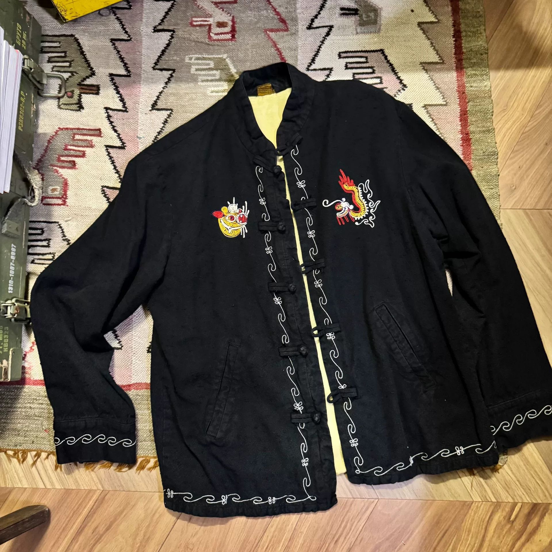 Tenderloin Black Embroidered Asian Style Jacket Size US M / EU 48-50 / 2 - 1 Thumbnail