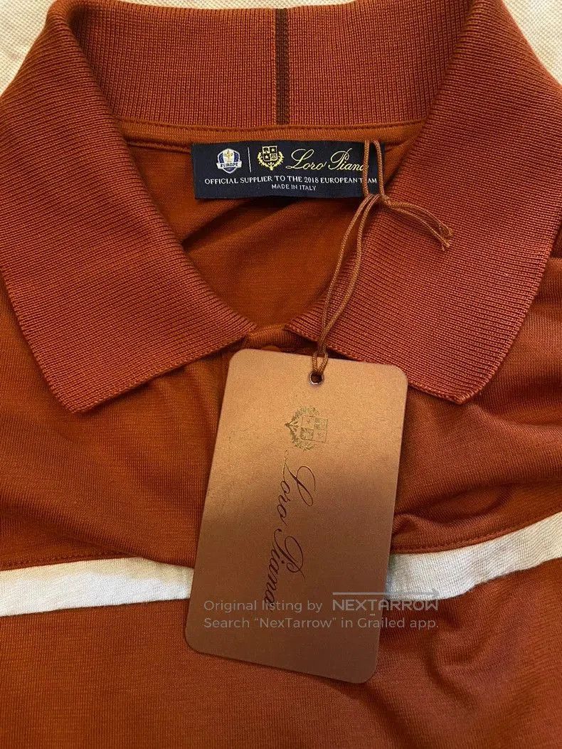 Loro Piana Loro Piana Orange Short Sleeve Polo Shirt. Size US S / EU 44-46 / 1 - 5 Thumbnail