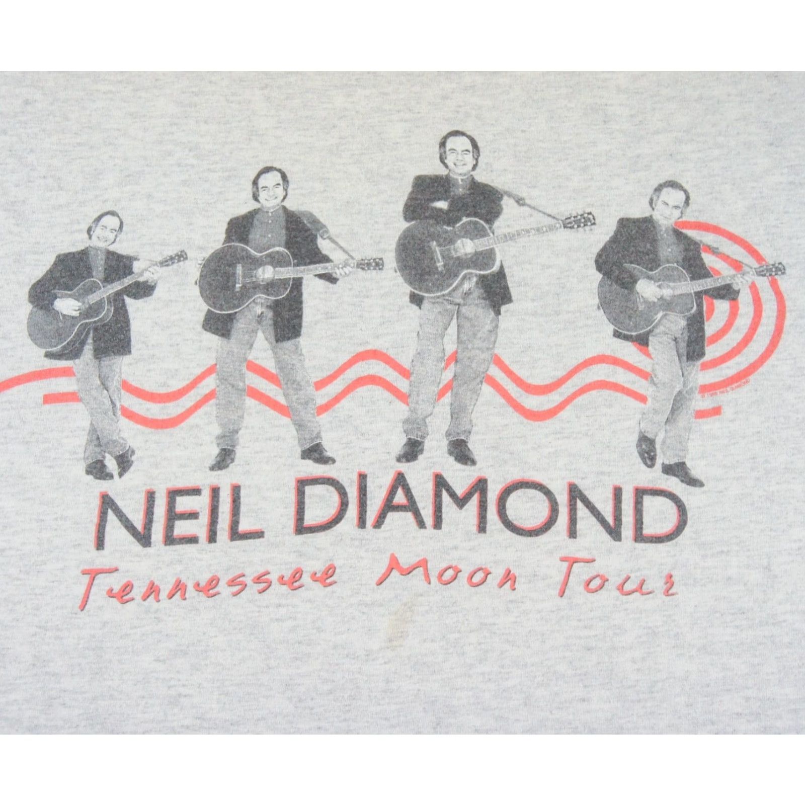 Vintage VINTAGE Neil Diamond T-Shirt Men XL Gray 90s Music Band Concert Cotton Logo Size US XL / EU 56 / 4 - 3 Thumbnail