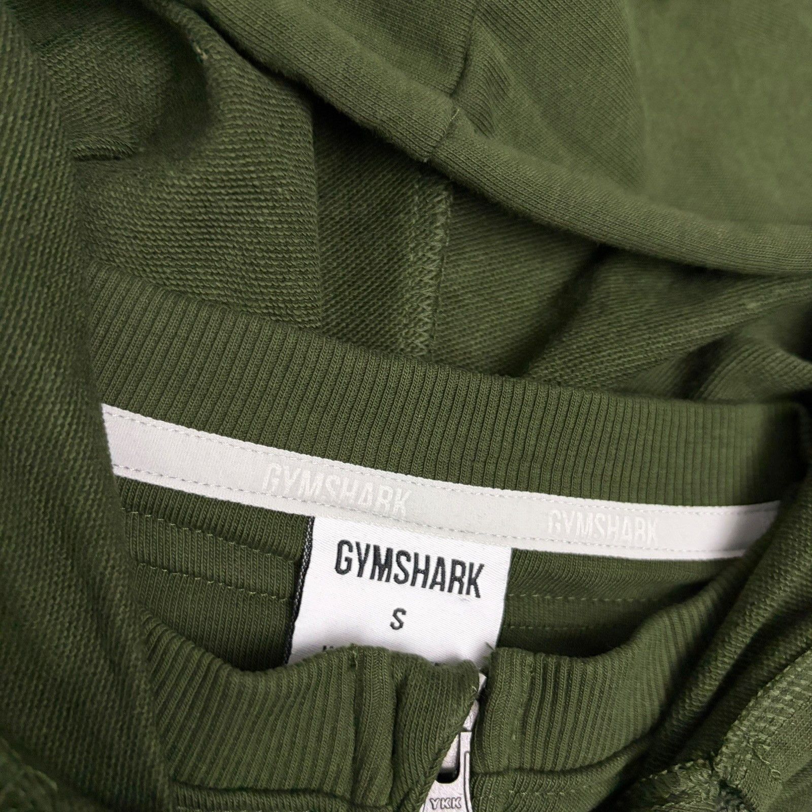 Gymshark GYMSHARK Cropped Green Gym Full Zip Hoodie Sweater Small Size S / US 4 / IT 40 - 5 Thumbnail