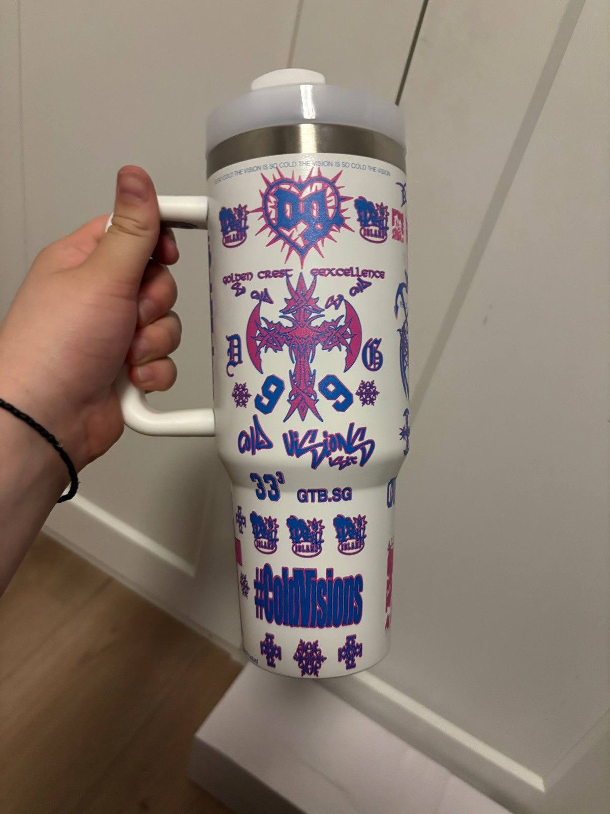 Drain Gang Bladee White tumbler Size ONE SIZE - 10 Thumbnail