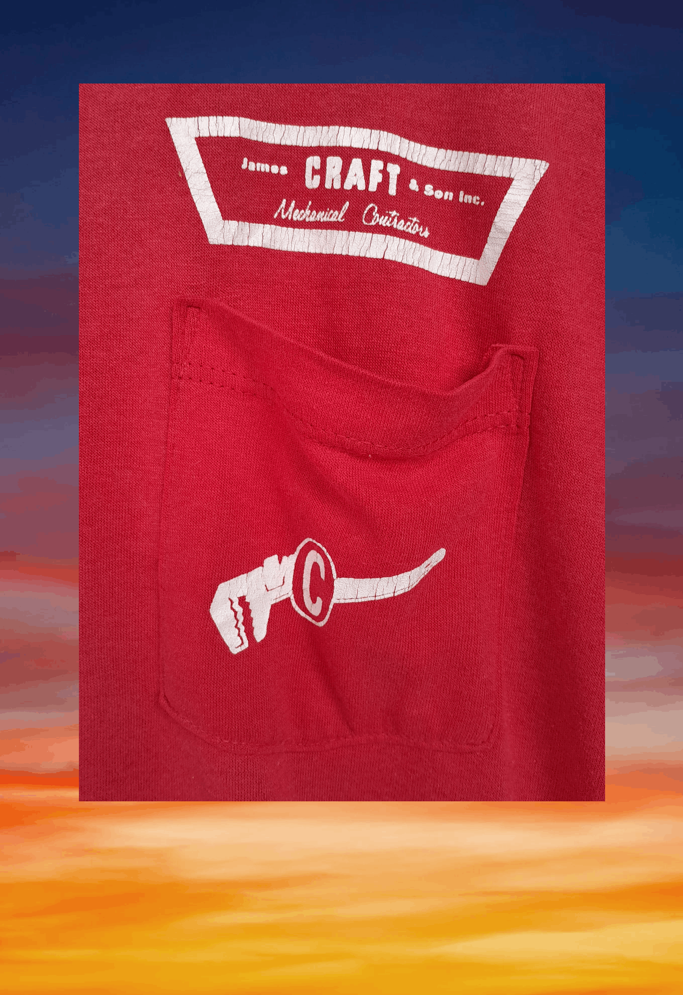 Live Mechanics × Vintage Vintage 90s James Craft and Son inc. Mechanical t-shirt Size US XXL / EU 58 / 5 - 5 Thumbnail