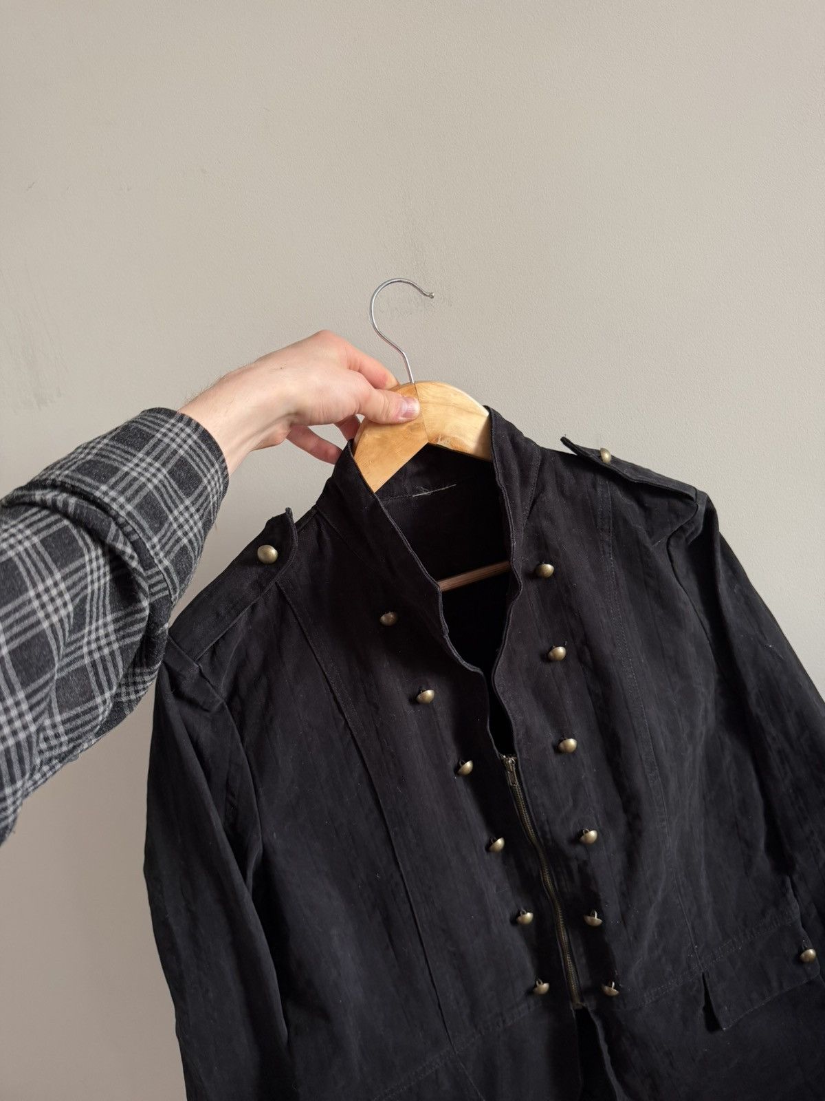 Vintage Napoleonic Hussar Military Jacket Black Size L / US 10 / IT 46 - 6 Thumbnail