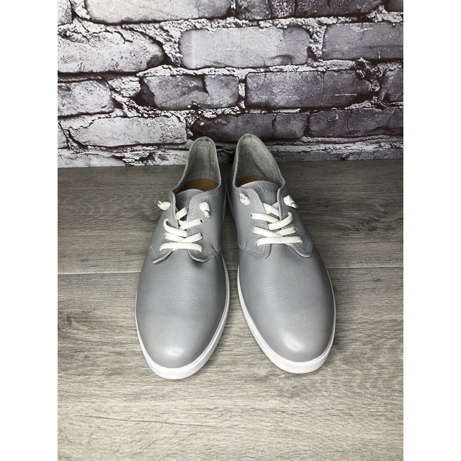 Hush Puppies Hush Puppies Bounce Plus Gray Leather Lightweight Sneakers W Size US 12 / IT 42 - 2 Thumbnail