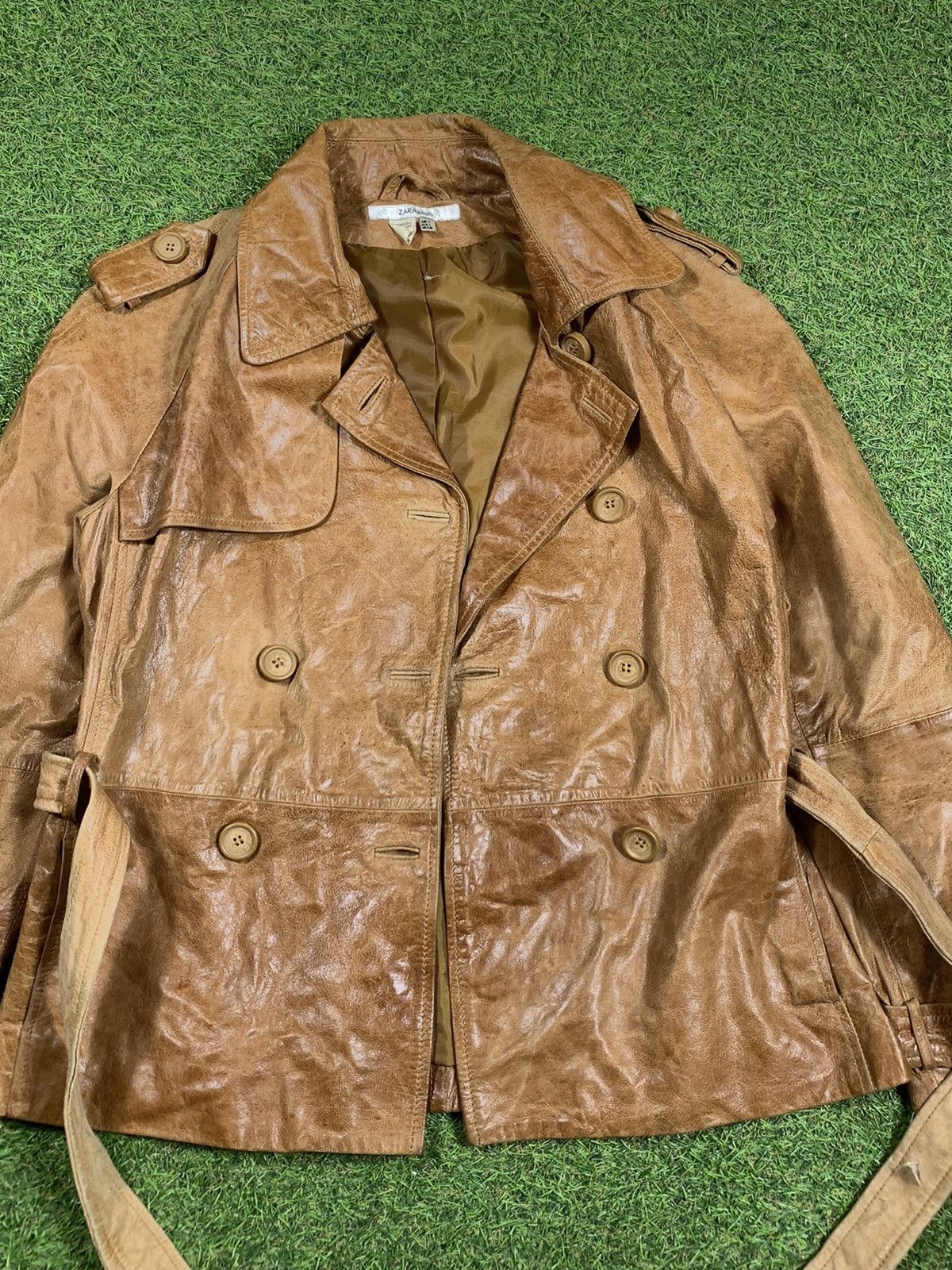 Leather Vintage Y2K Leather jacket streetwear style size L Size L / US 10 / IT 46 - 4 Thumbnail
