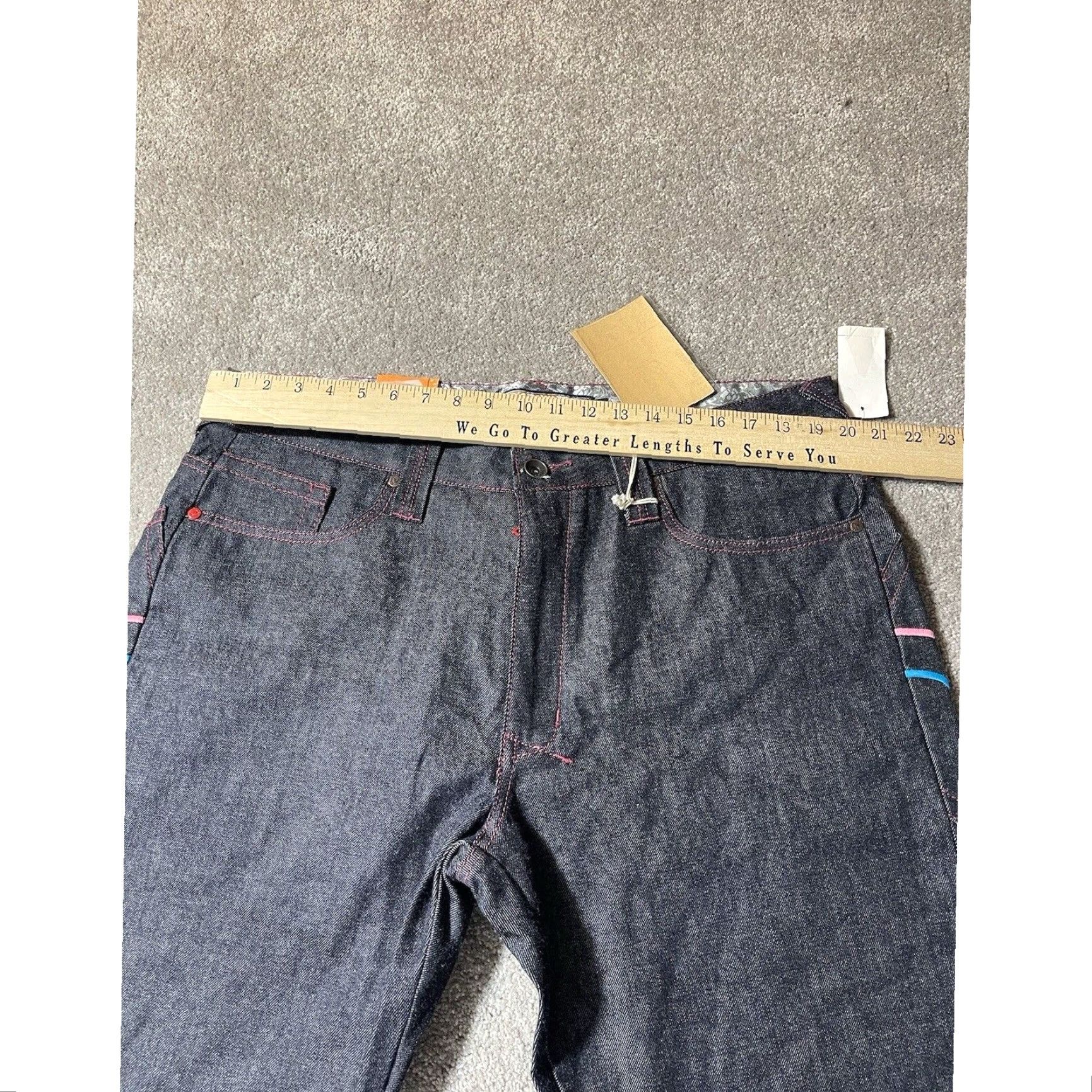 CO VINTAGE Indigo Red Denim Co Jeans Sz 38X31 Baggy Skater Hip Hop Streetwear Y2K Size US 38 / EU 54 - 7 Thumbnail
