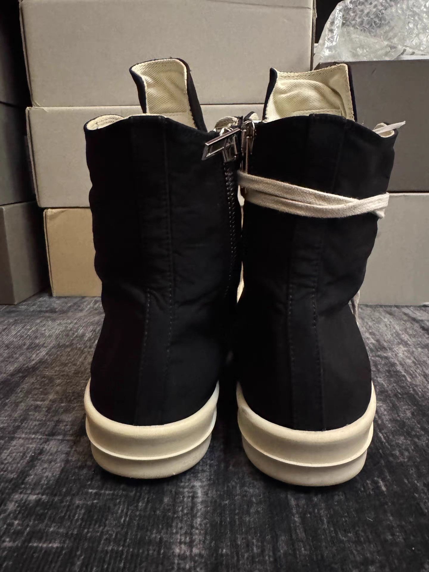 Rick Owens Rick Owens DRKSHDW Satin High Top Size US 12 / EU 45 - 4 Thumbnail