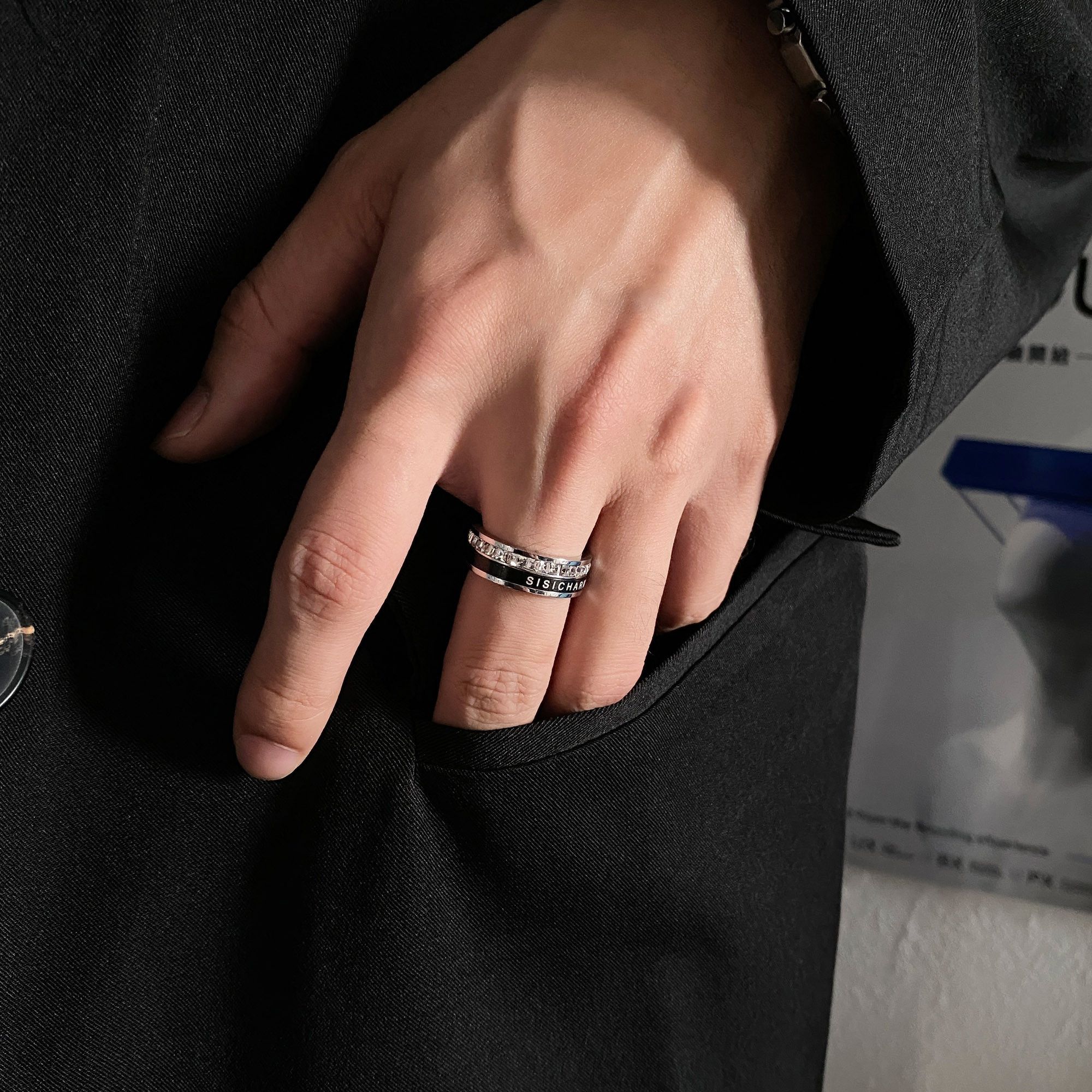 Jewelry Crazy Jewelry Rings Open Size Chrome Ring (Size 7-13) Size ONE SIZE - 1 Thumbnail