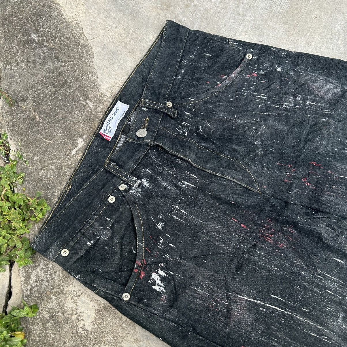 Levi's Vintage 90s LEVI'S ENGINEERED Paint Stain Motif Size US 33 - 10 Thumbnail