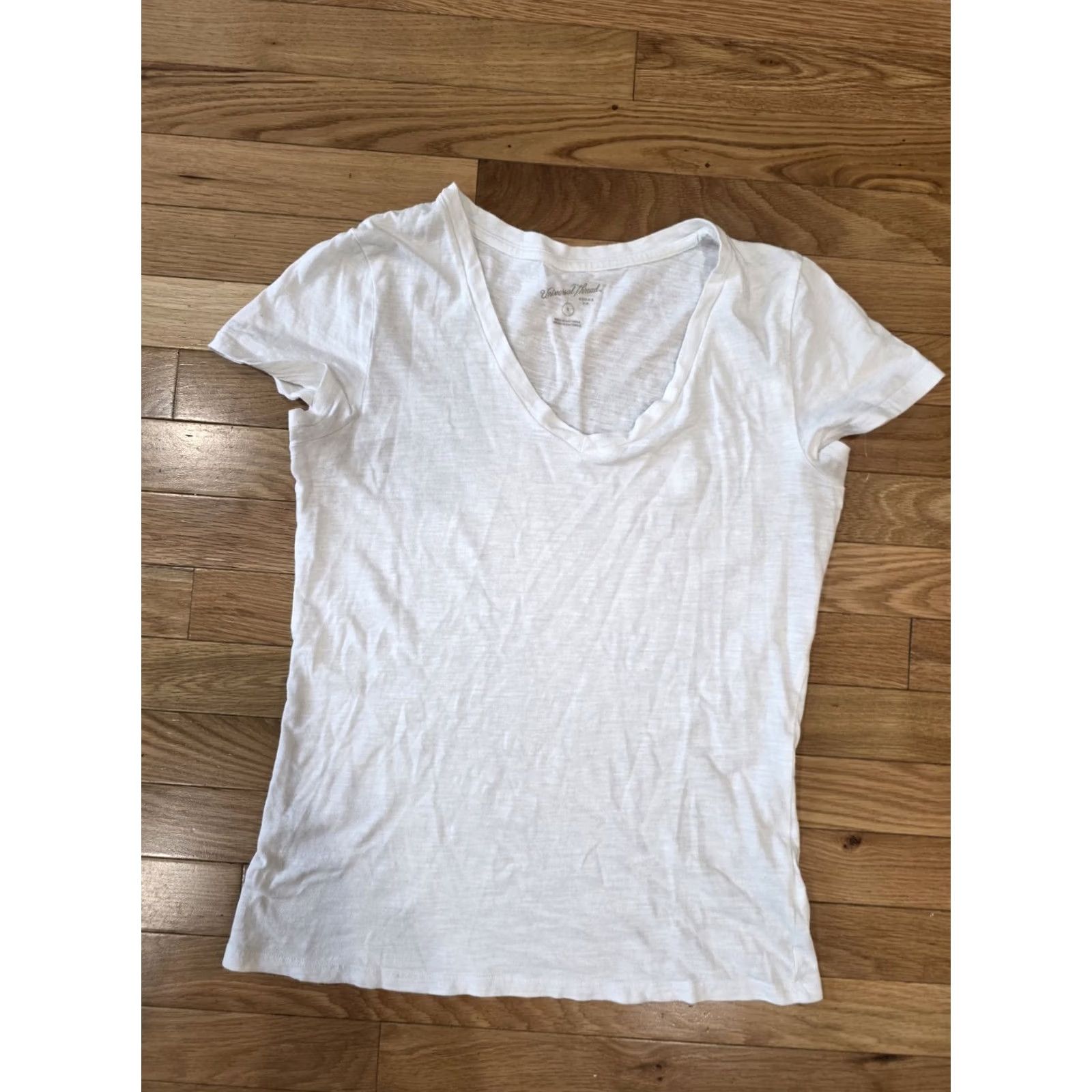 Vintage VINTAGE Universal Thread Light White Short Sleeve Tee Women S White Cotton Graphic Design University Theme Size 28" / US 6 / IT 42 - 3 Thumbnail