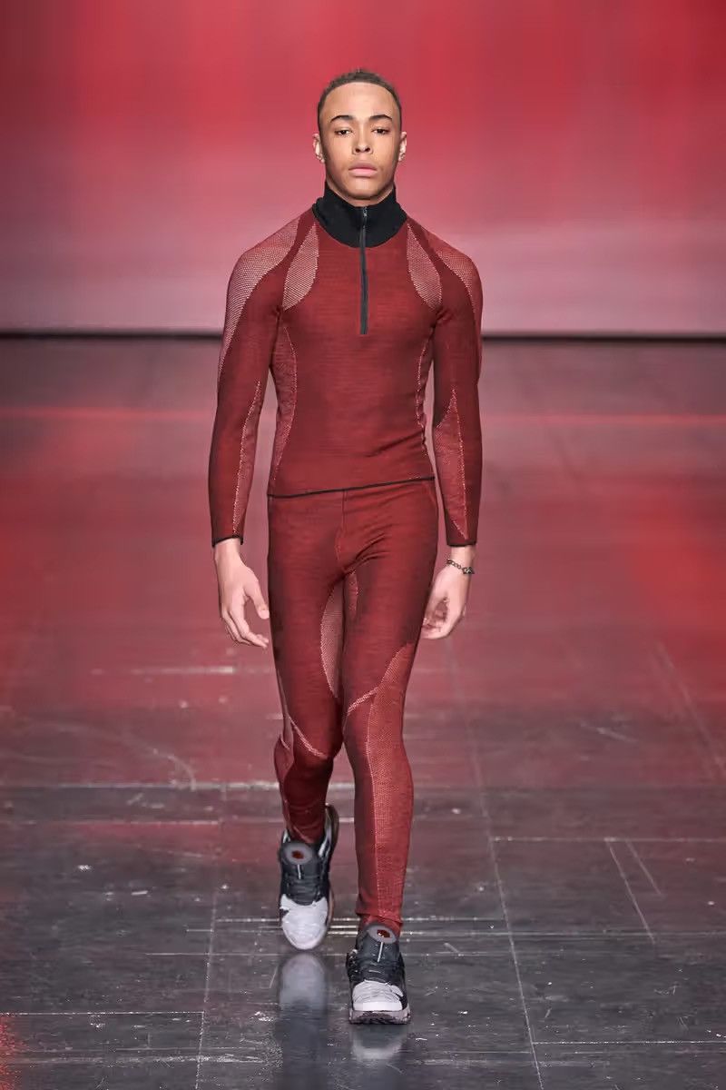 Saul Nash !DS! FW22 Saul Nash Red Open Knit Turtleneck Size US M / EU 48-50 / 2 - 1 Thumbnail