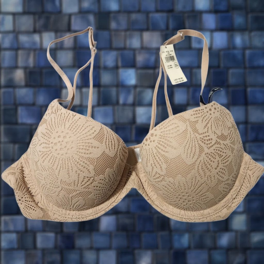 Vintage Aerie Womens 36A Push Up Bra Underwired Tan Size ONE SIZE - 1 Thumbnail