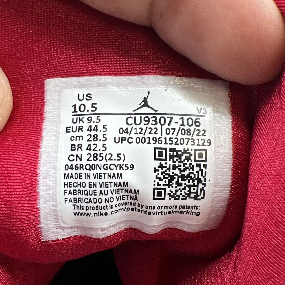 Jordan Brand Air Jordan 7 Cardinal Size US 10.5 / EU 43-44 - 9 Thumbnail