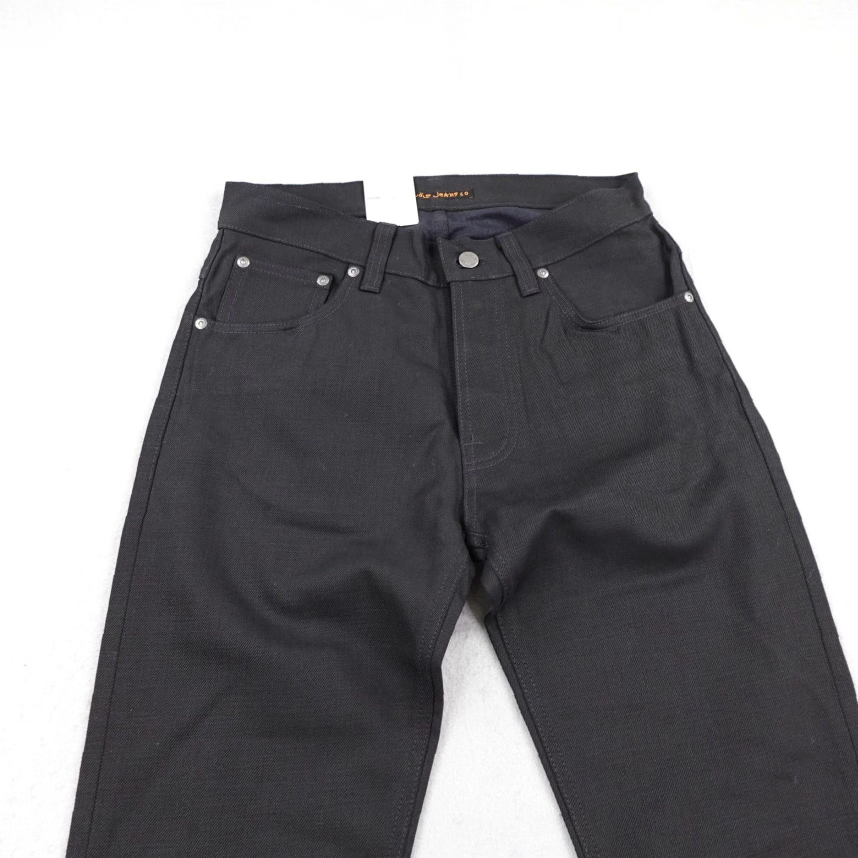Nudie Jeans Nudie Jeans Co Slim Fit Jeans 28x32 Regular Button Fly Denim Black Fearless Freddie Men's Mature Mens 28x32 Slim Raw Denim Size US 28 / EU 44 - 2 Thumbnail