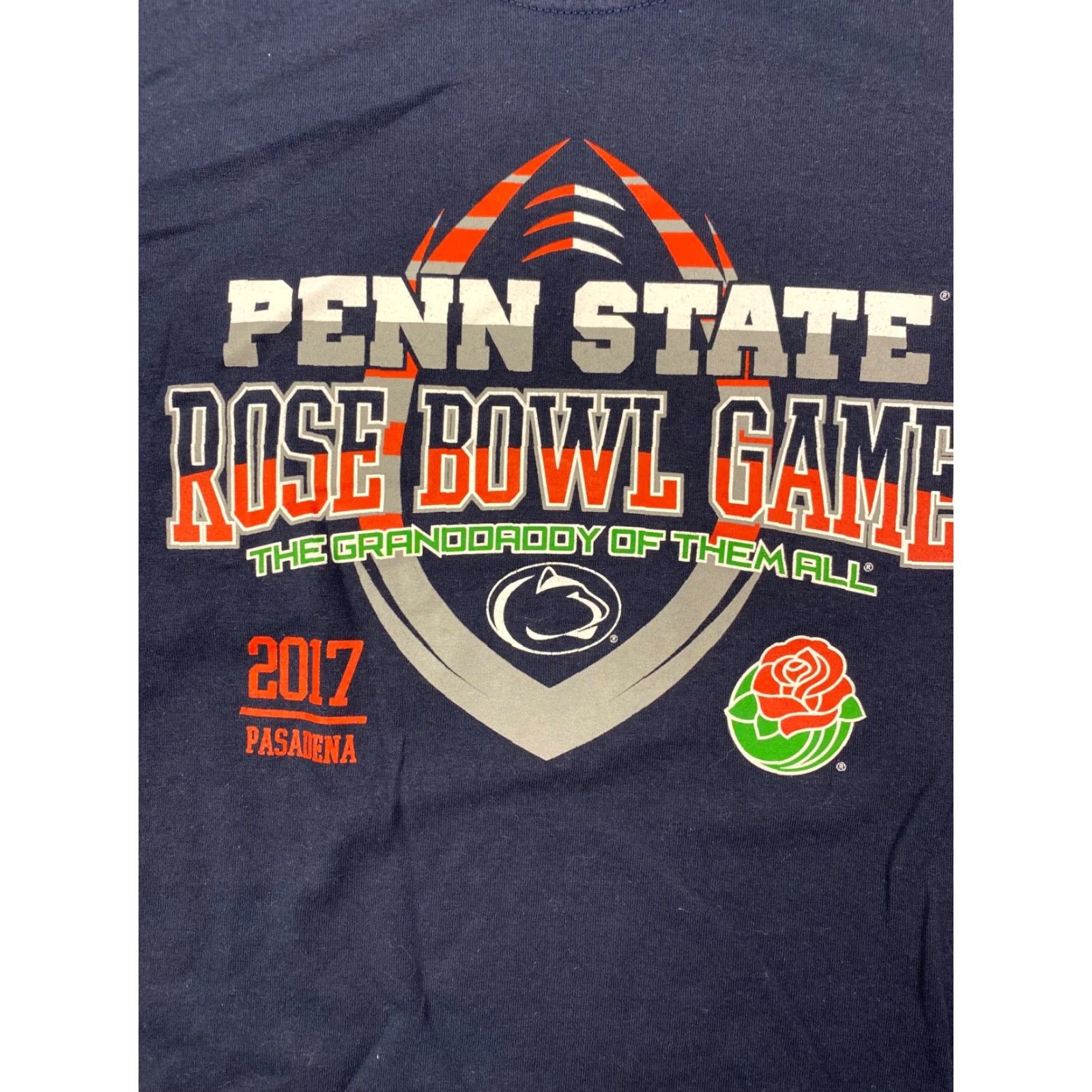 Gildan 2017 Penn State Rose Bowl Game The Granddaddy of Them All T Shirt Blue M #3711 Gildan Unisex Adults Cotton Crew Neck Long Sleeve Regular Shirt Size US M / EU 48-50 / 2 - 2 Thumbnail