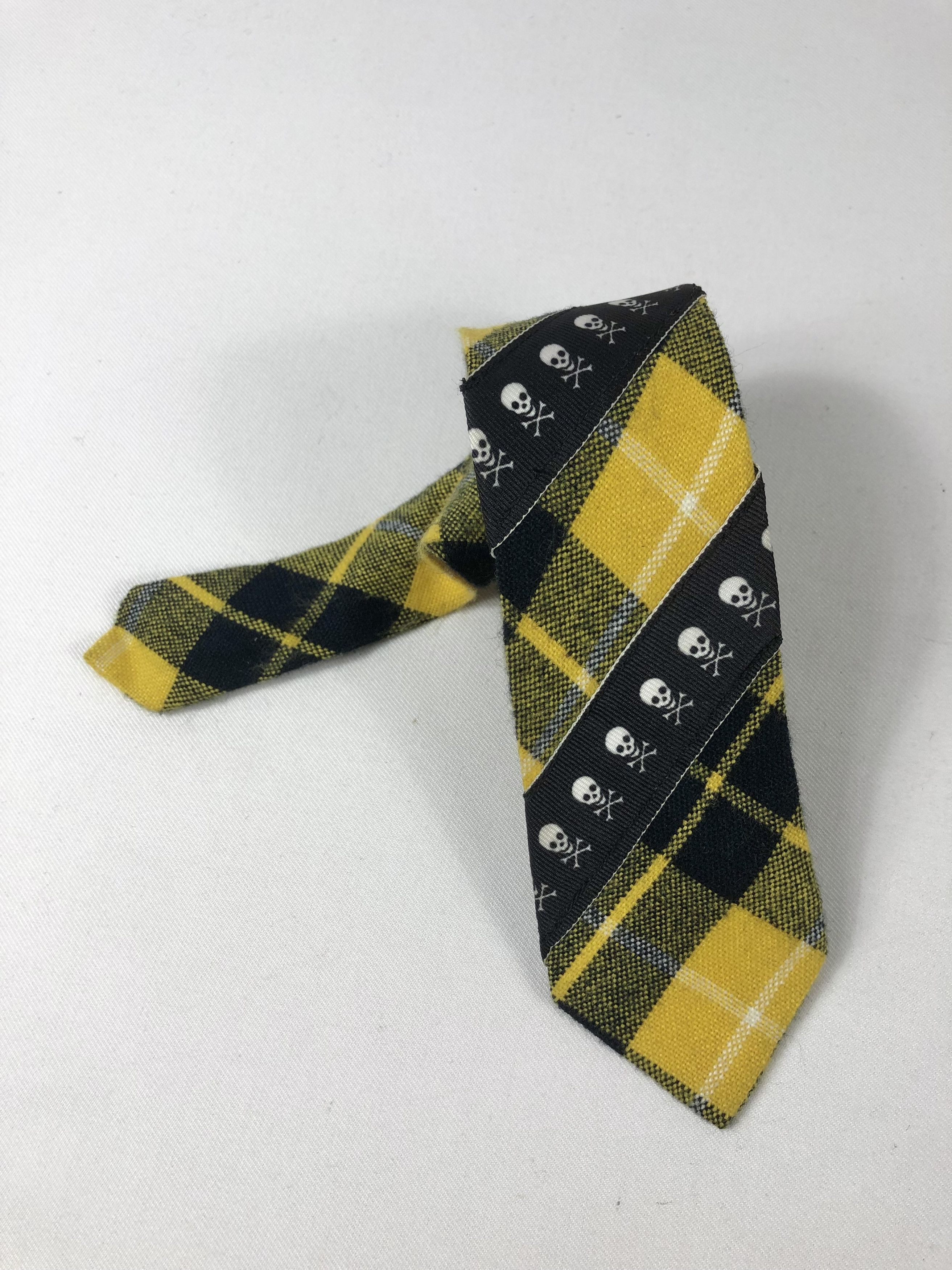 Seditionaries Rare BTM Japan Skulls Checkered Punk Style Tie Size ONE SIZE - 8 Thumbnail