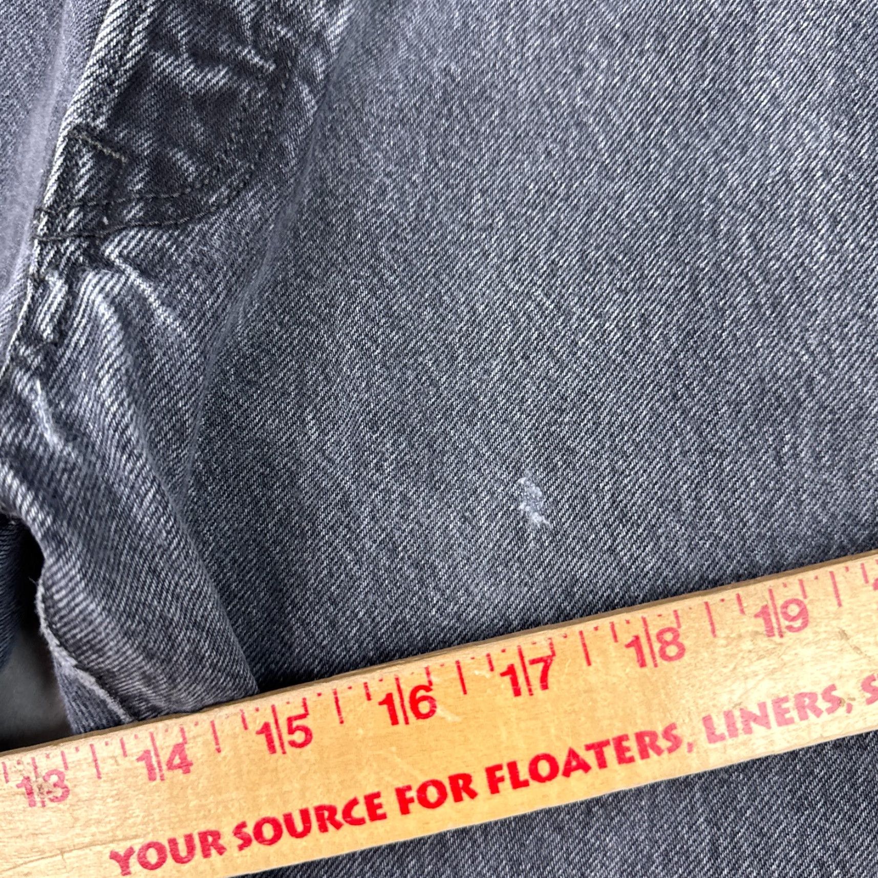 Levi's VINTAGE Levis 501 Jeans Mens 34x30 Black Button Fly Distressed Pants Dark Levis 501 Series Mens Jeans Size US 36 / EU 52 - 7 Thumbnail