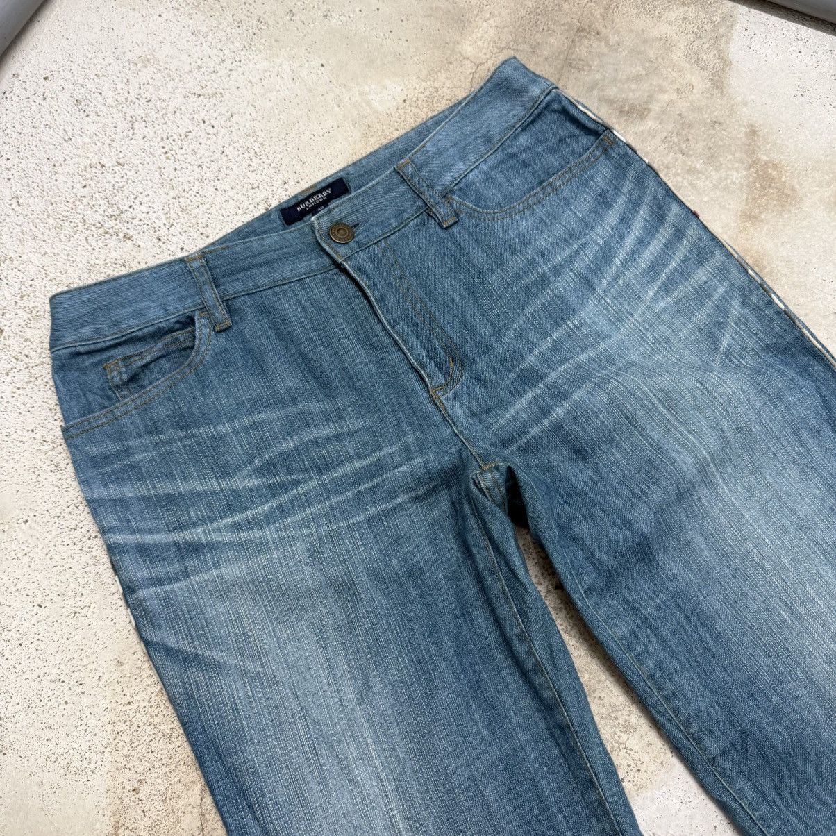 Burberry Flare Burberry Nova Check Line Whisker Denim Pants Size 27" / US 4 / IT 40 - 3 Thumbnail