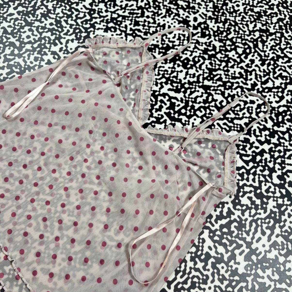 Vintage Vintage Y2K Sexy Mesh Dot Night Retro Tank Top 90s Style Size M / US 6-8 / IT 42-44 - 11 Thumbnail