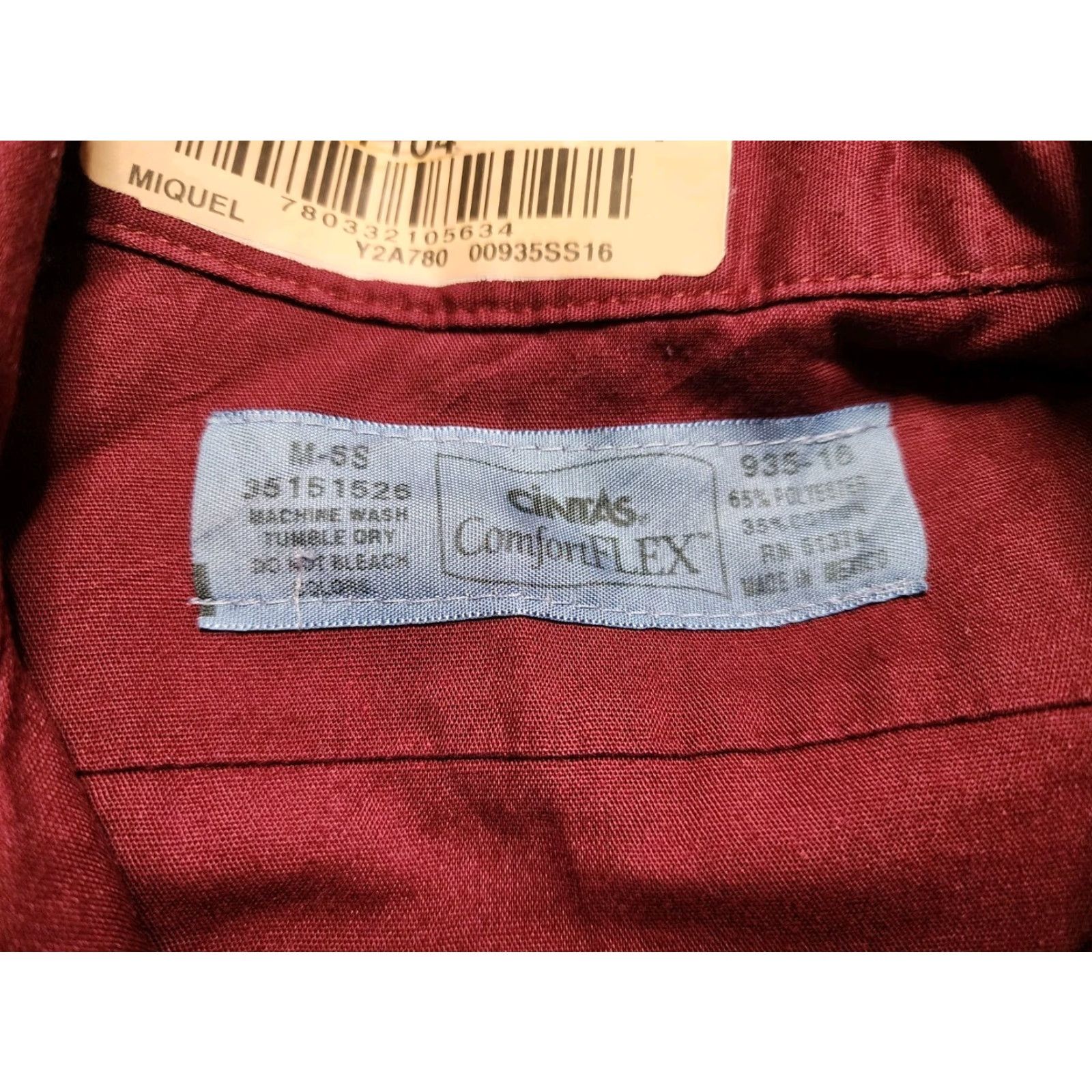 Vintage Vintage Cintas Mechanic Racing Polo Shirt Men M Burgundy 90s Deli Employee Nugget Nectar Ale Size US M / EU 48-50 / 2 - 6 Thumbnail