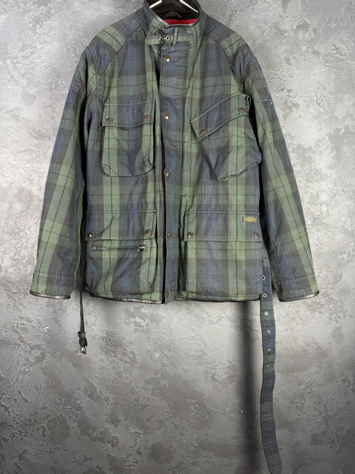 Polo Ralph Lauren Vintage Polo Ralph Lauren Mens Waxed Belted Motorcycl Jacket Size US XL / EU 56 / 4 - 7 Thumbnail