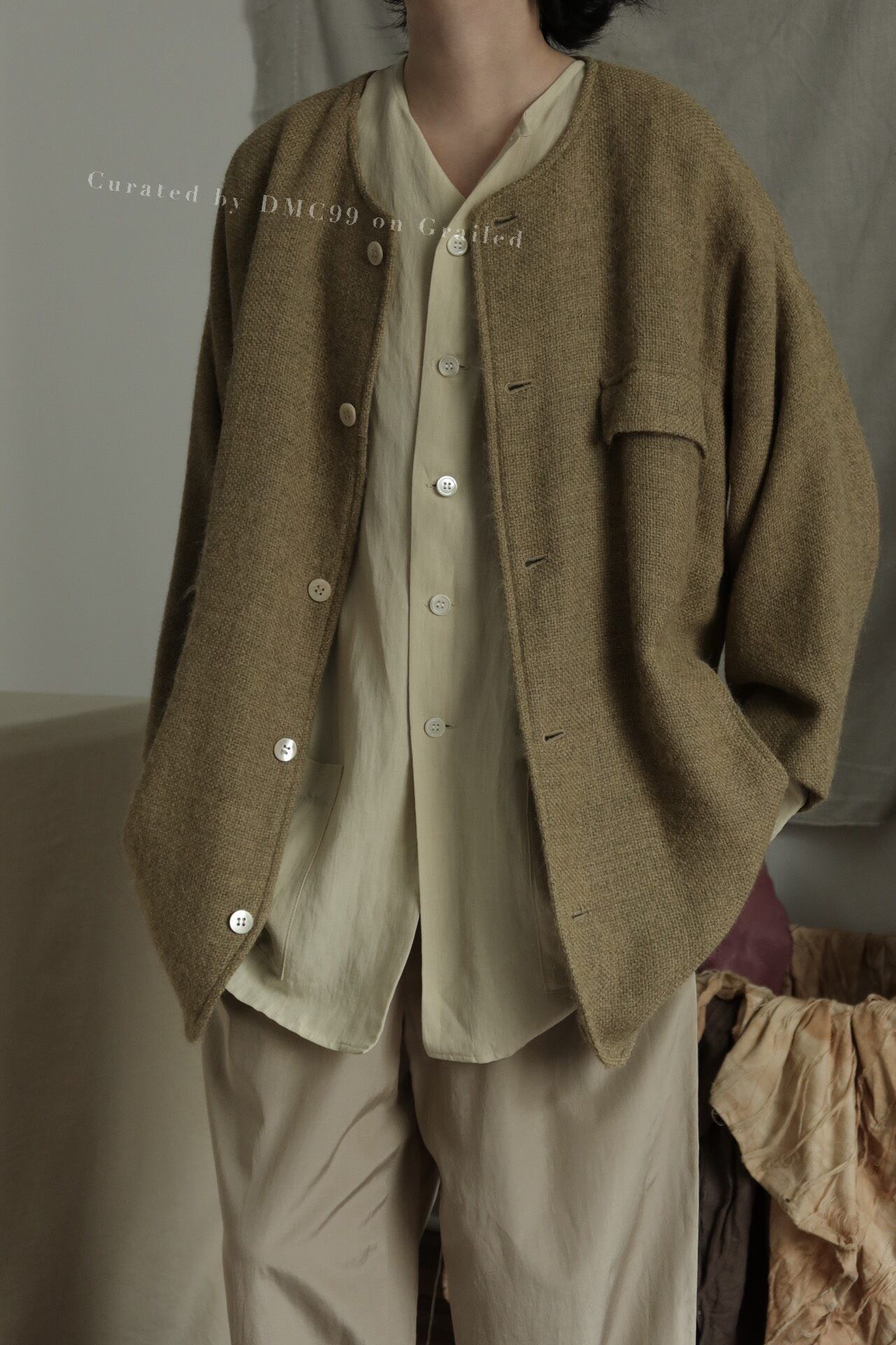 Jurgi Persoons Jurgen Lehl Woven Wool Japanese Coat Size US M / EU 48-50 / 2 - 1 Thumbnail