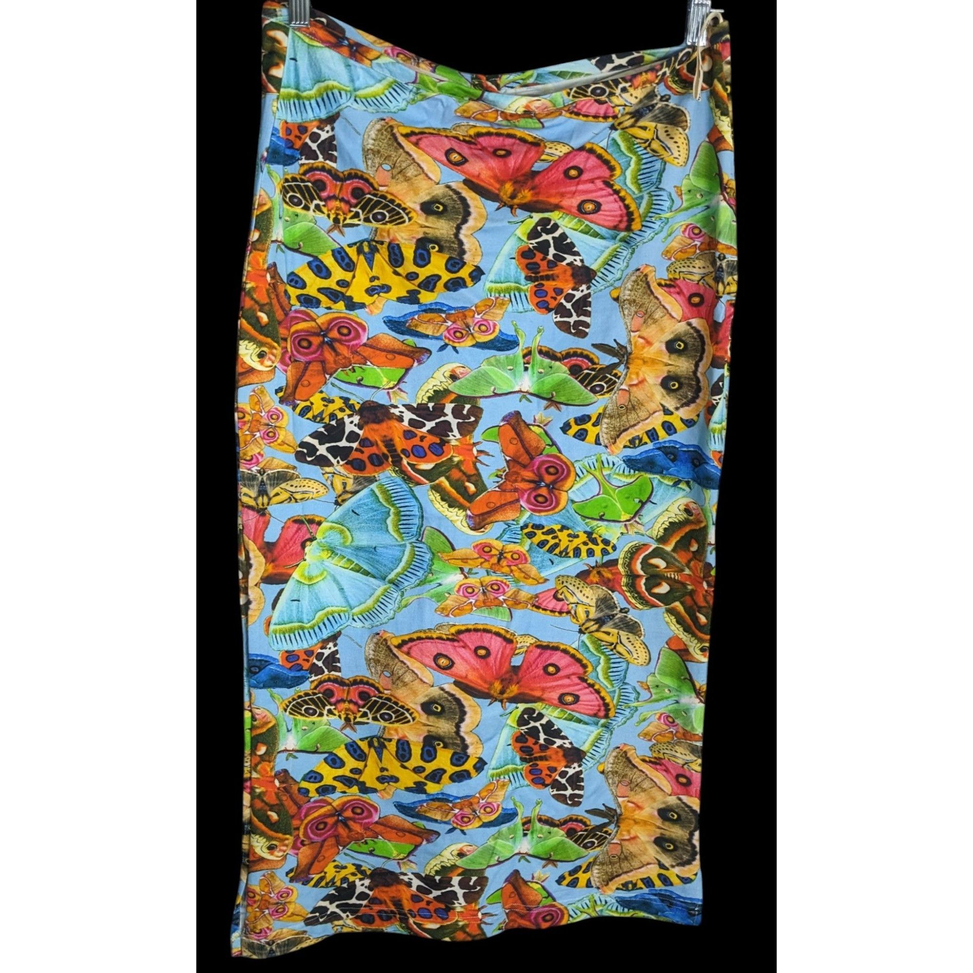 Other Summer Festival Abacaxi Womens Large Butterfly Print Tube Dr Size L / US 10 / IT 46 - 4 Thumbnail