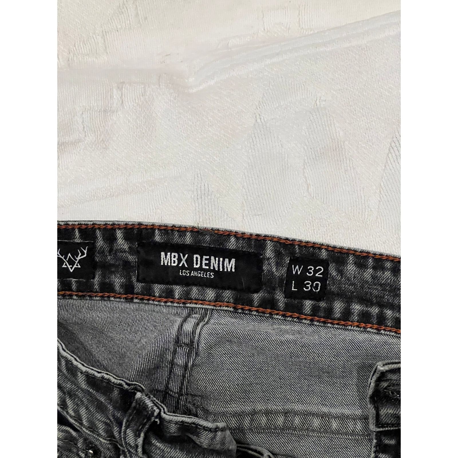 MBX MBX Denim Straight Leg Charcoal Gray Mens 32x30 Size US 32 / EU 48 - 3 Thumbnail