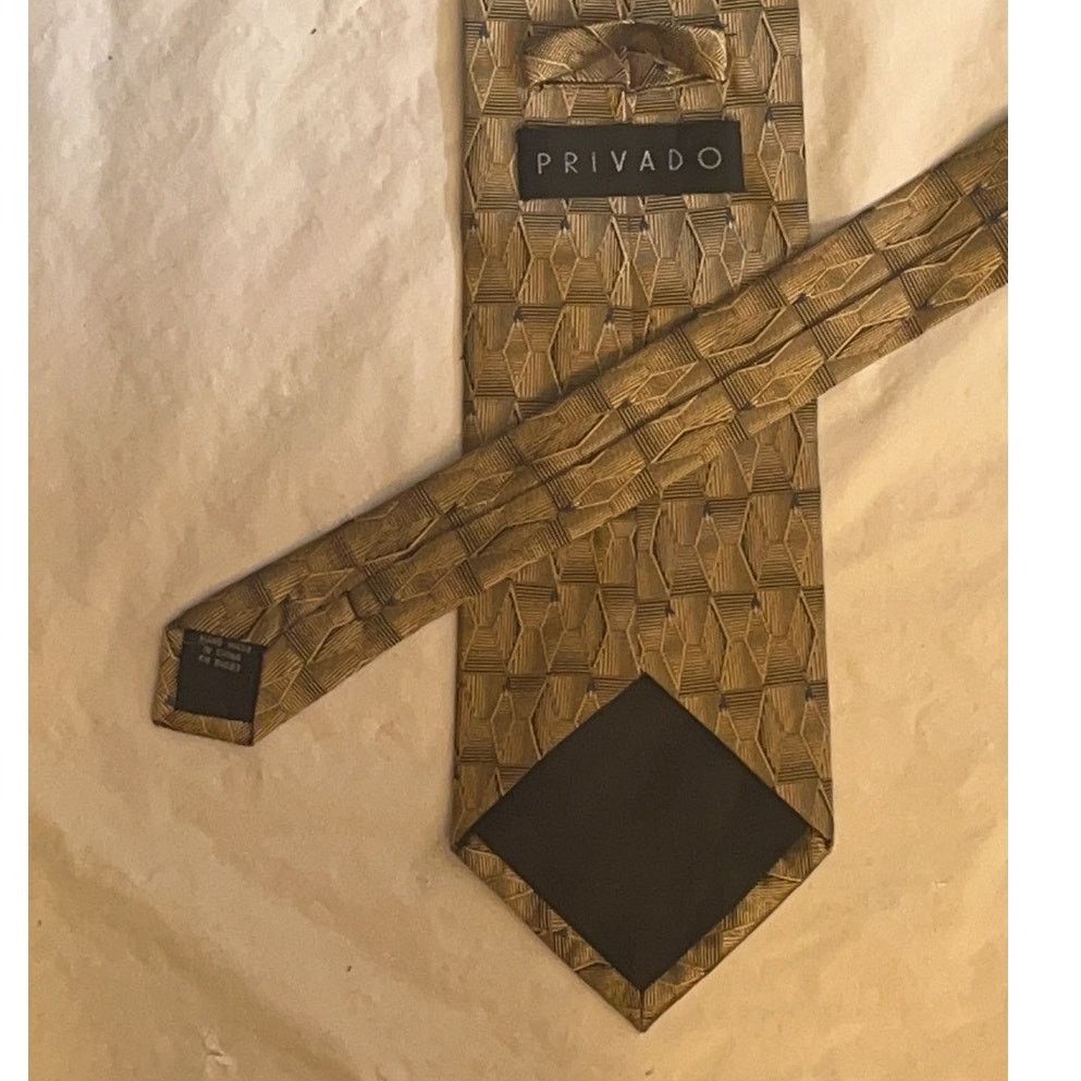 Other PRIVADO All Silk Tie - Golden Brown Hand Made Size ONE SIZE - 4 Thumbnail