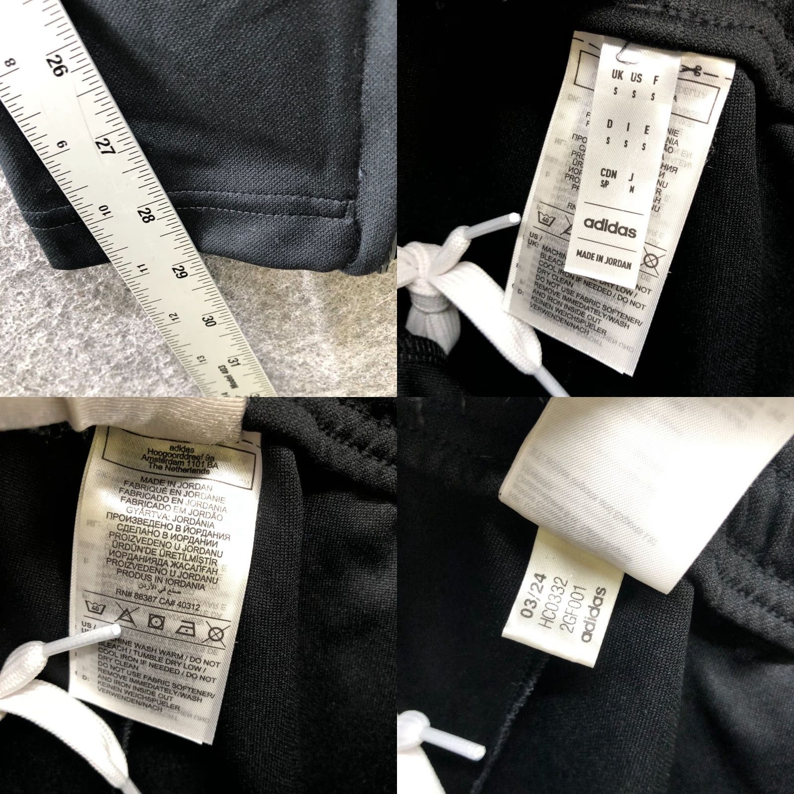 Adidas Adidas Entrada 22 Training Pant Mens S Black Zip Ankle Tapered Leg Sweatpants Activewear Athletic Pockets Size US 29 - 8 Thumbnail