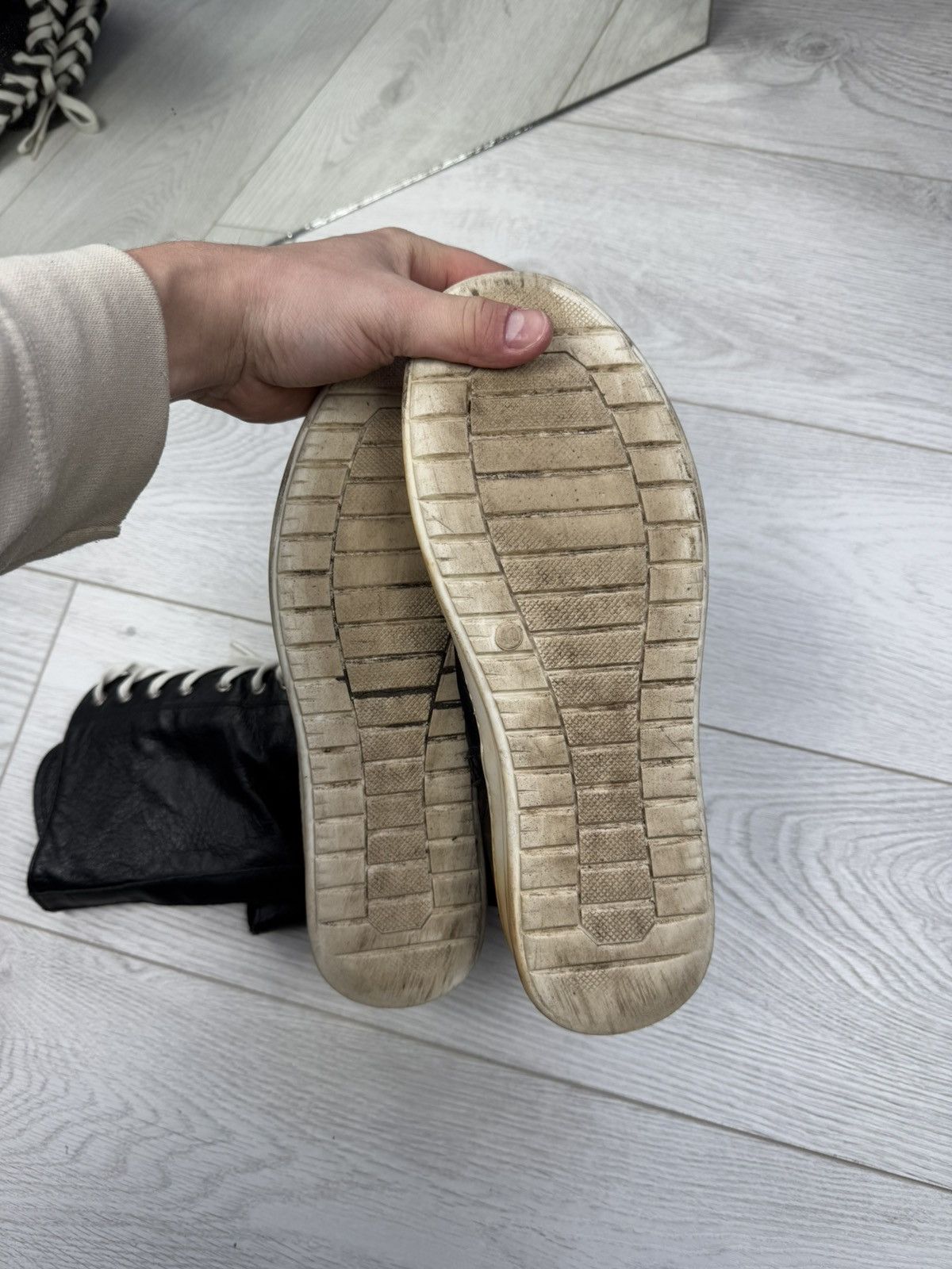 Japanese Brand × Vintage Zip / Rick Owens Style Y2K High Sneakers Size US 7 / EU 40 - 8 Thumbnail