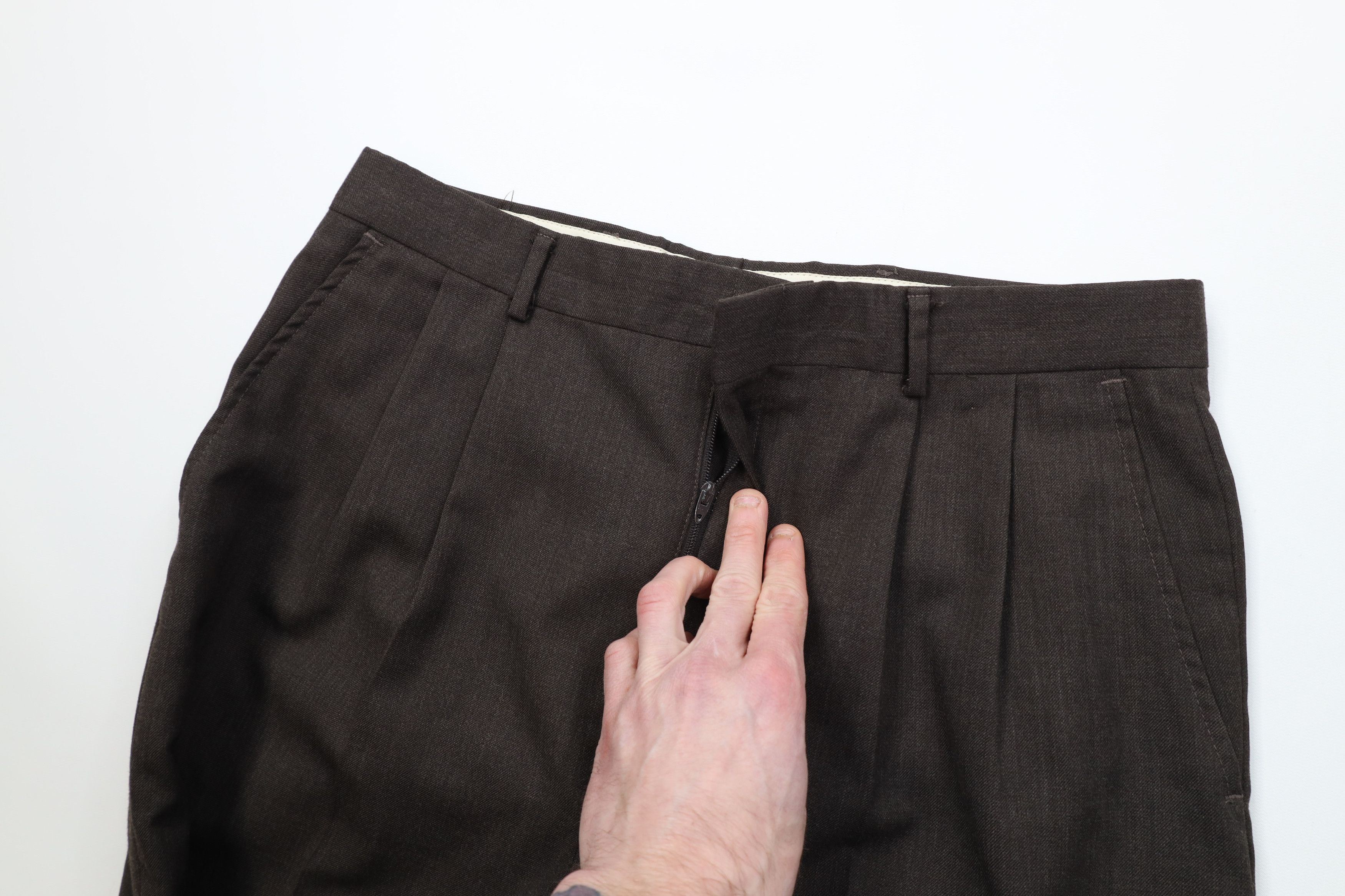 Vintage Vintage 70s Streetwear Wool Knit Wide Leg Chino Pants USA Size US 34 / EU 50 - 7 Thumbnail