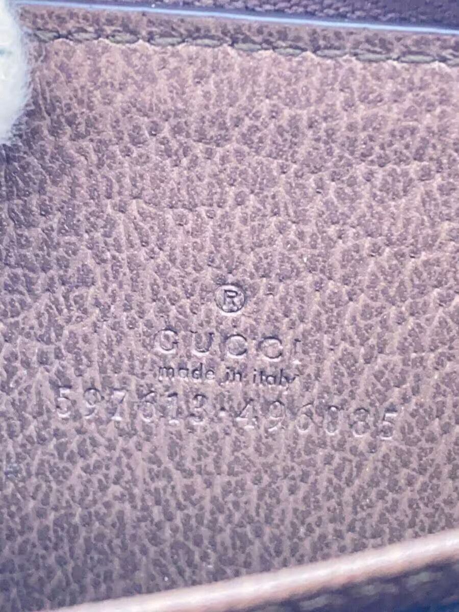 Gucci Gucci Leather Monogram Coin Case Brown Size ONE SIZE - 3 Thumbnail