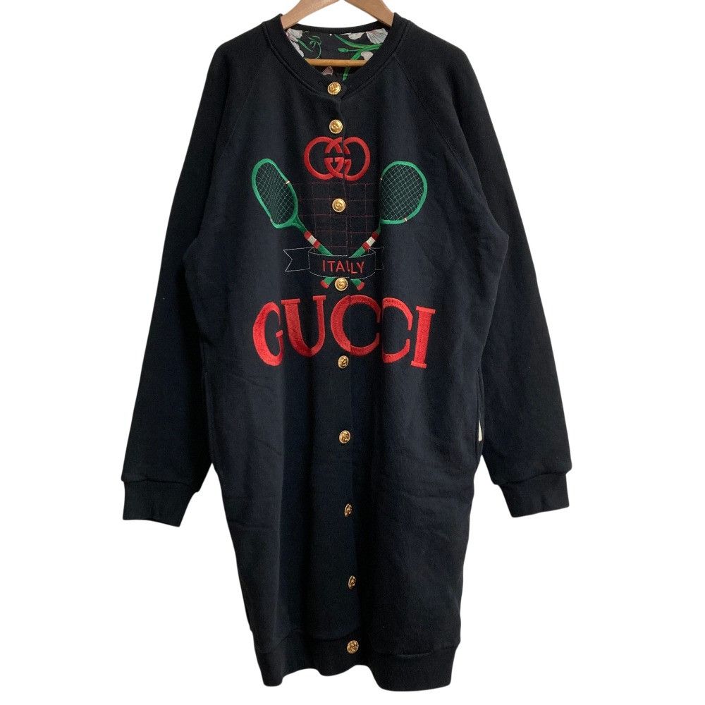 Gucci Gucci Gucci Tennis Flora Print Reversible Cotton Cardigan Textile Outerwear 581167 DUTY FREE for USA Size ONE SIZE - 1 Thumbnail