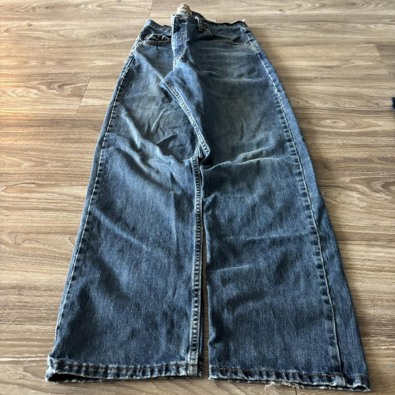 Vintage Crazy Vintage Y2K/2000s Grunge Dark Wash Essential Denim Jeans! 33x33 Size US 33 - 3 Thumbnail