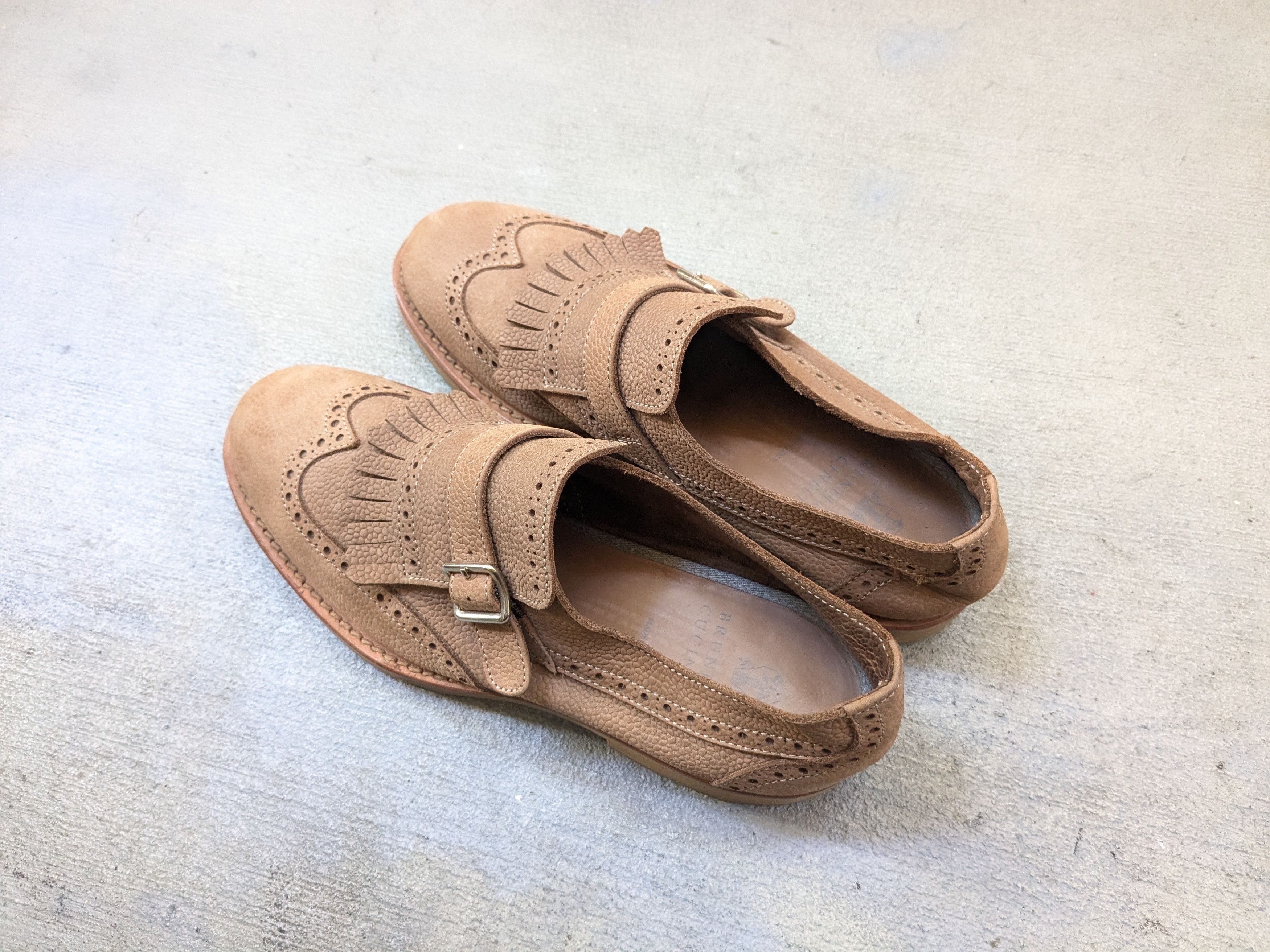 Brunello Cucinelli Brunello Cucinelli Monk Straps Brown 9 42 Fringe Buckle Size US 9 / EU 42 - 15 Thumbnail