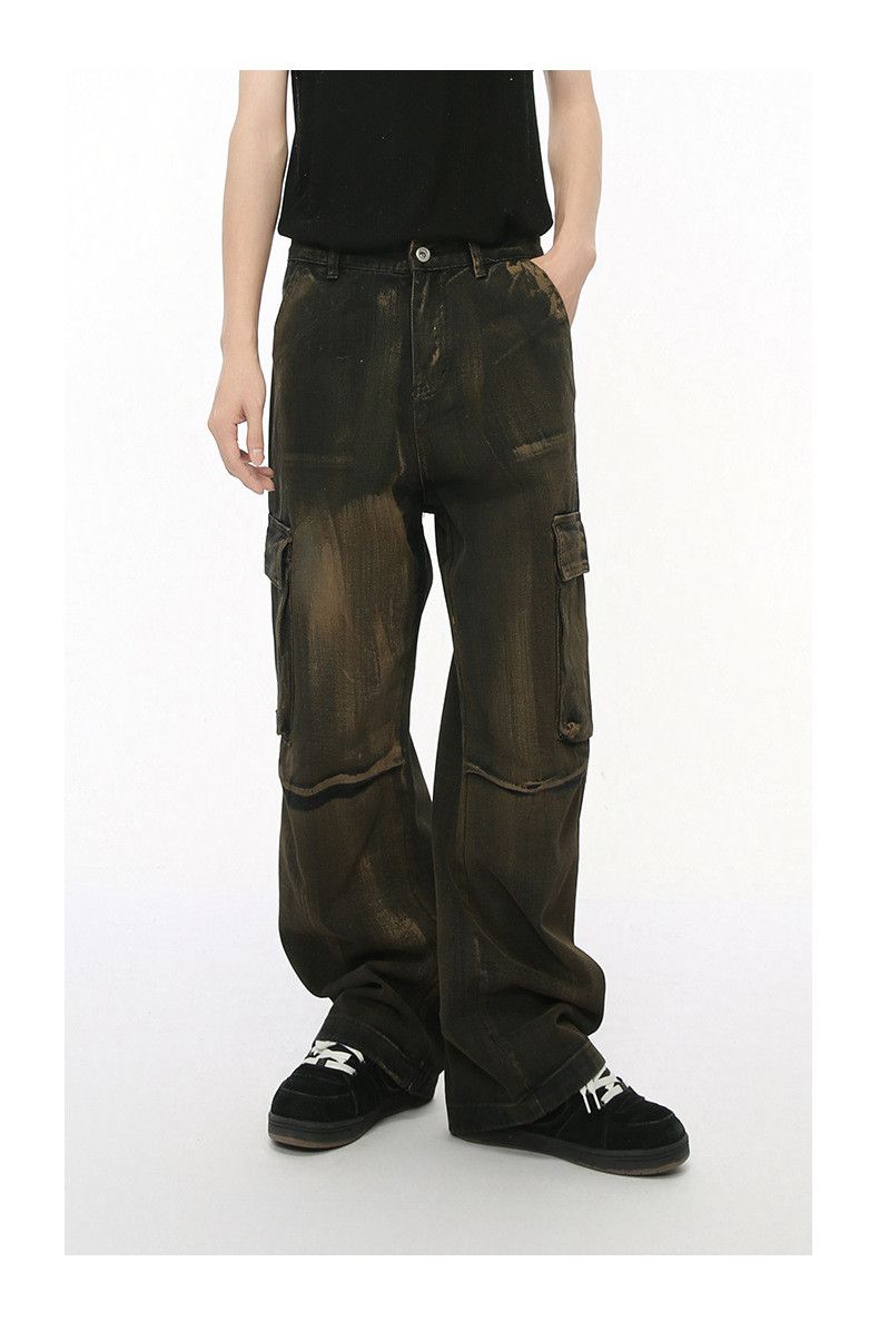 Japanese Brand × Jean Street retro multi-pocket distressed workwear jeans Size US 32 / EU 48 - 2 Thumbnail
