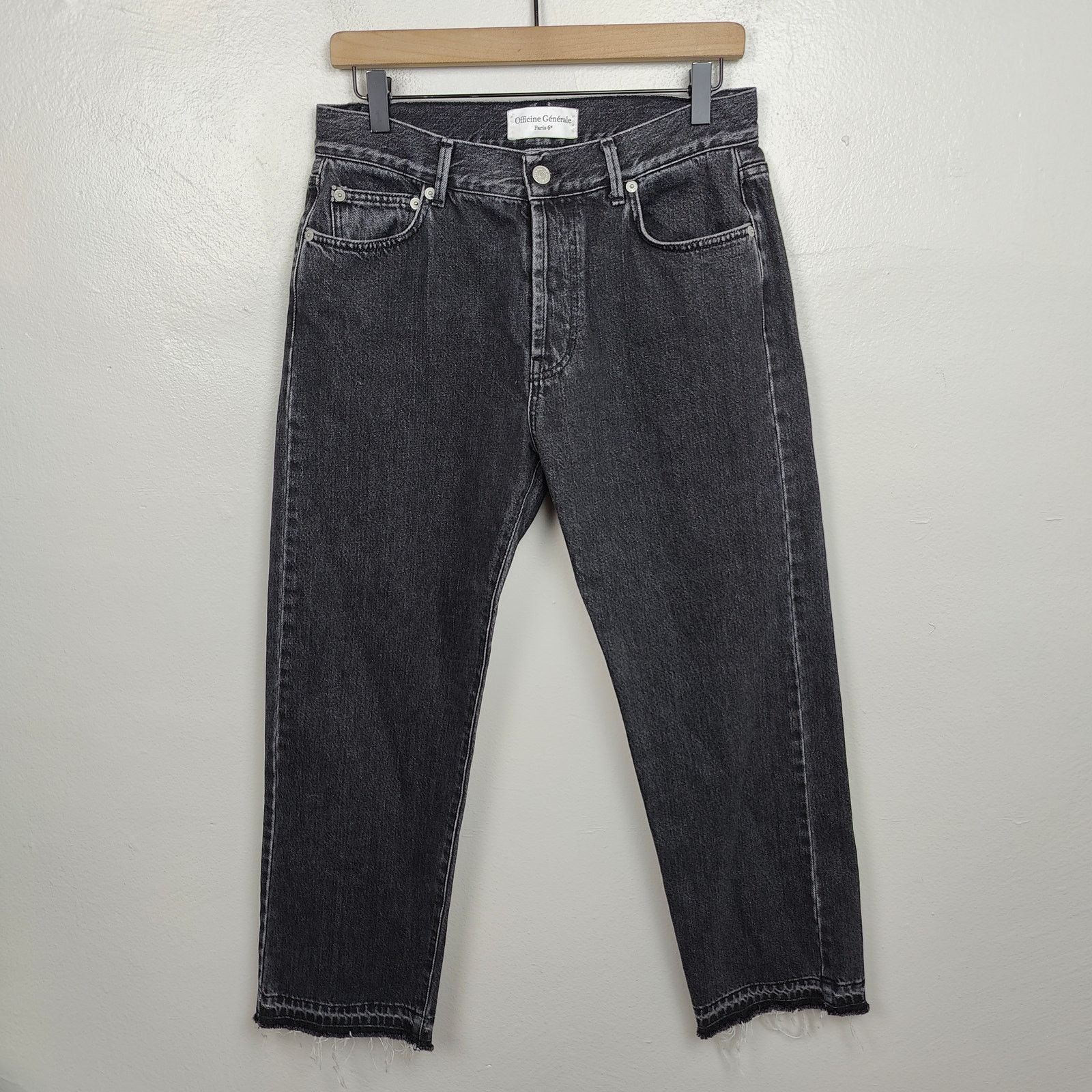 Officine Generale Officine Generale Naomi Jeans Womens 30 Black Wash Size 30" / US 8 / IT 44 - 1 Thumbnail