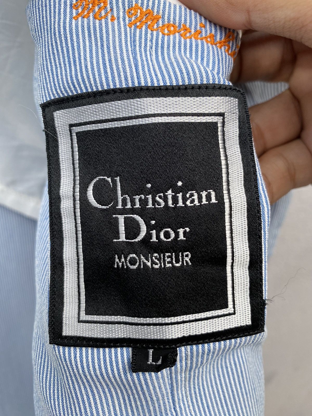 Christian Dior Monsieur Christian DIOR Monsieur Blue Pin Stripes Blazer Size 40L - 14 Thumbnail