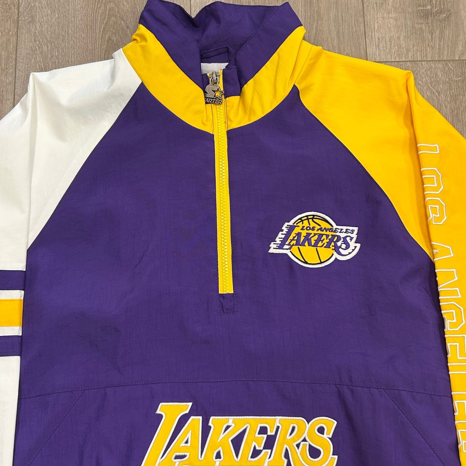 Starter Los Angeles Lakers Starter Elite Half Zip Pullover Jacket Size US M / EU 48-50 / 2 - 2 Thumbnail